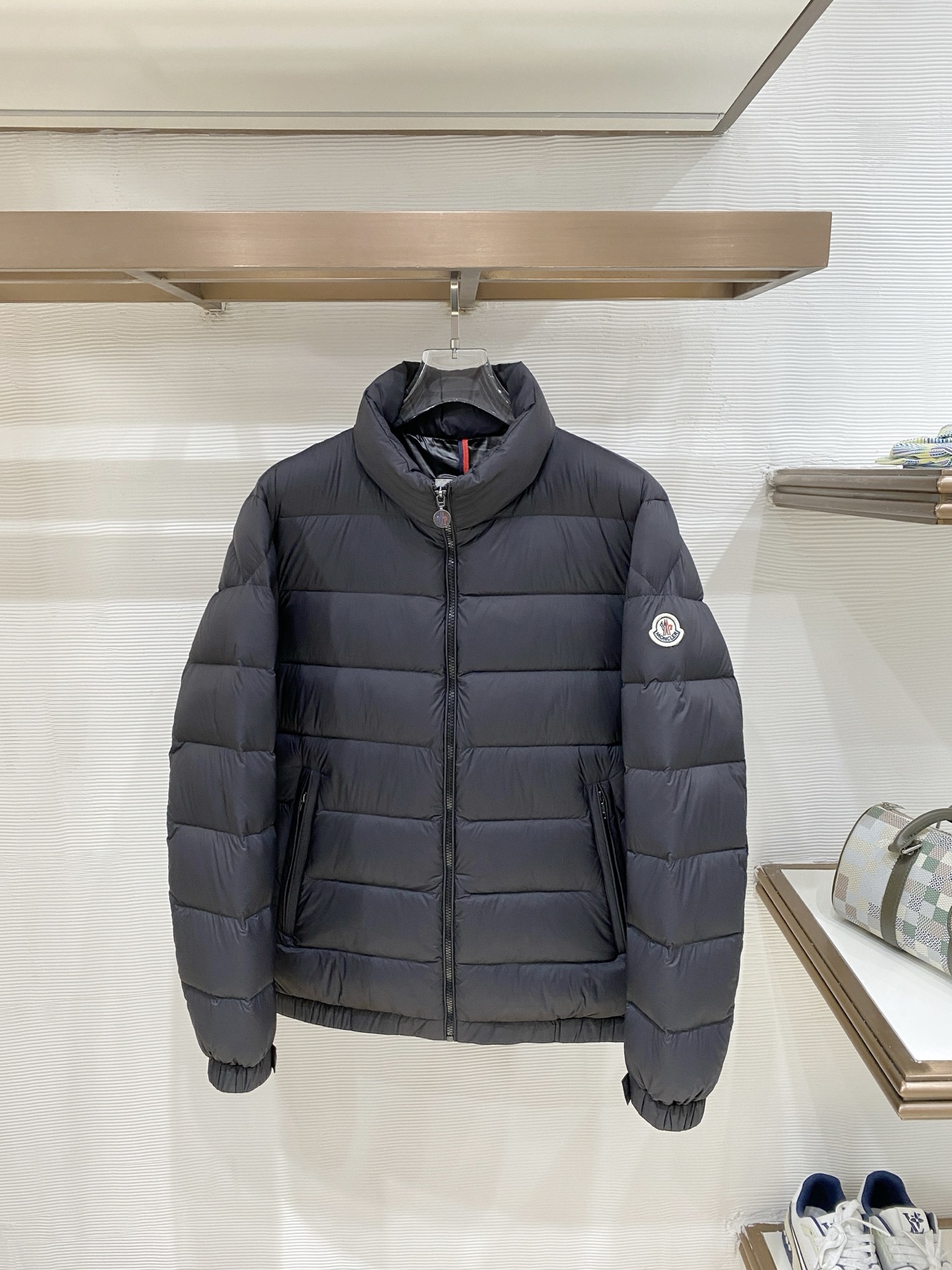 Moncler Black Stand Collar Puffer Jacket