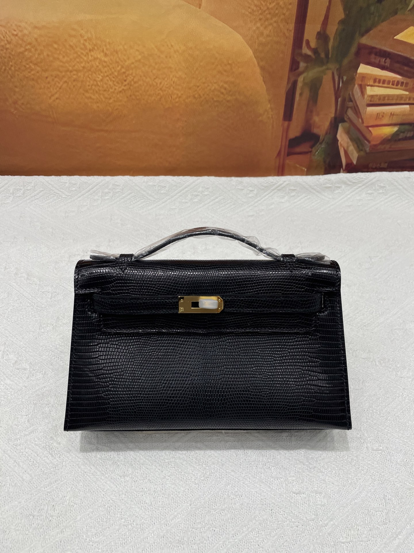 NO:851679,Lizard skin first generation black gold buckle in stock, Hermes, hermes, Hermes,19860909蜥蜴皮一代黑色金扣现货,爱马仕,hermes,Hermes,,Bag