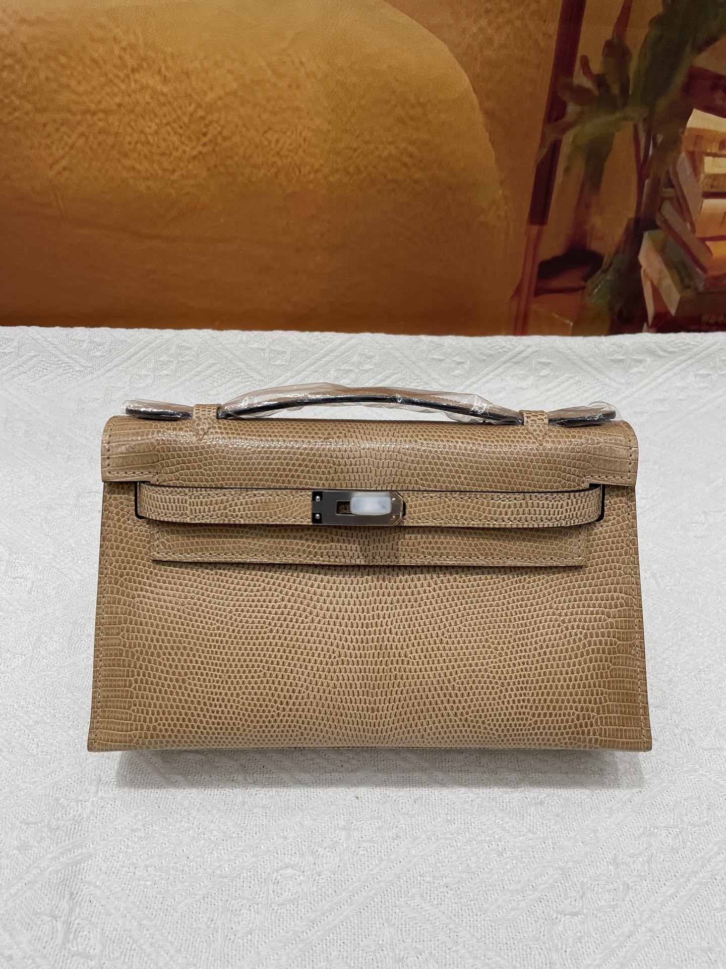 NO:851628,Lizard skin first milk brown silver buckle in stock, Hermes, hermes, Hermes,19860909蜥蜴皮一代奶茶色银扣现货,爱马仕,hermes,Hermes,,Bag