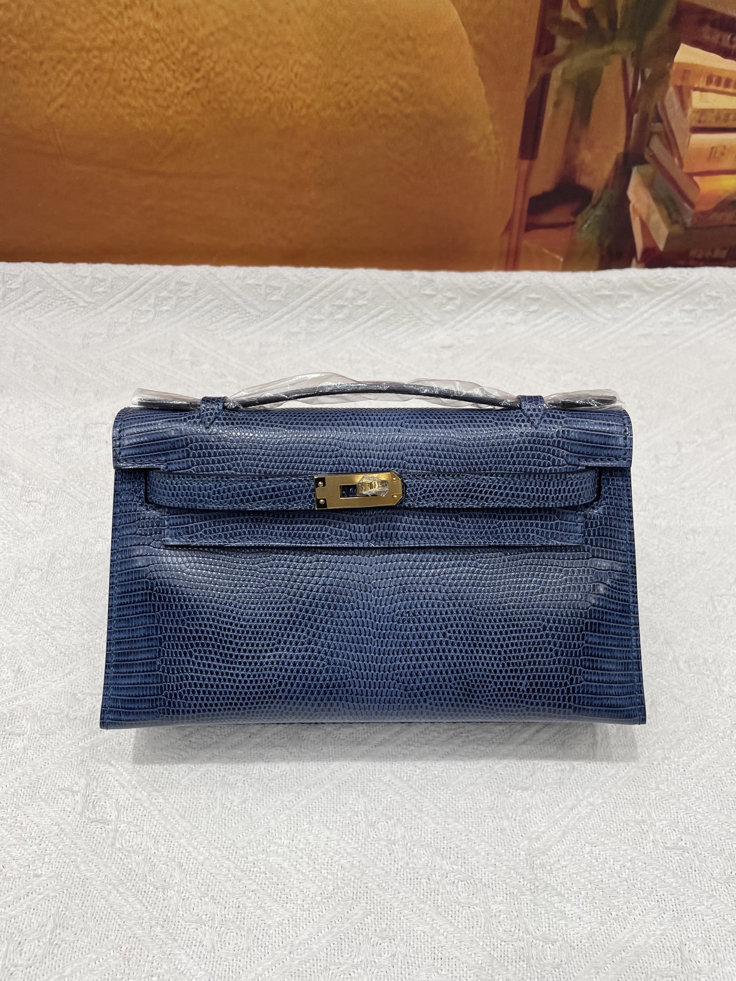 NO:851651,Lizard skin generation storm blue gold buckle in stock, Hermes, hermes, Hermes,19860909蜥蜴皮一代风暴蓝色金扣现货,爱马仕,hermes,Hermes,,Bag