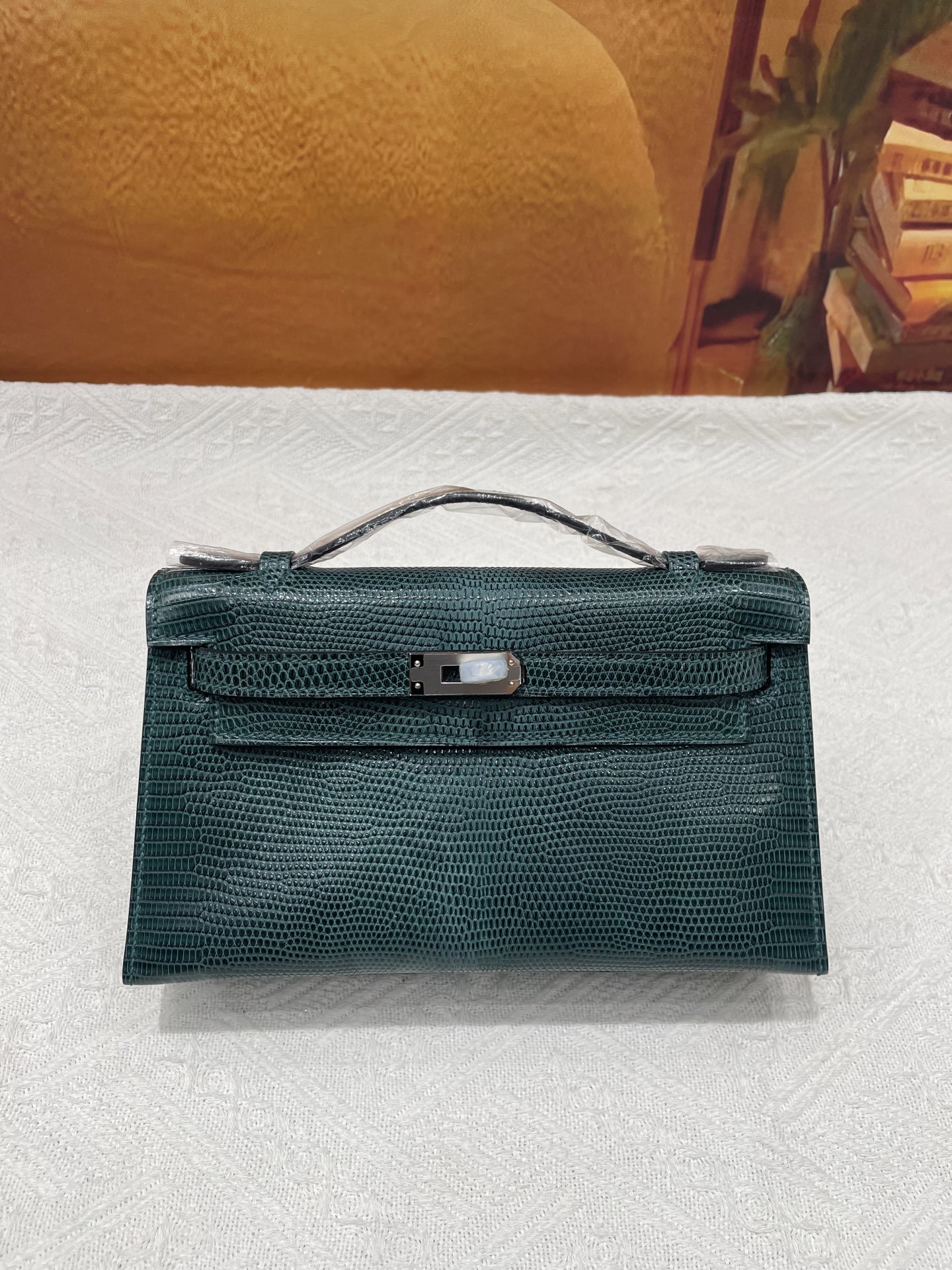 NO:851695,Lizard skin first generation cypress green silver buckle in stock, Hermes, hermes, Hermes,19860909蜥蜴皮一代松柏绿色银扣现货,爱马仕,hermes,Hermes,,Bag
