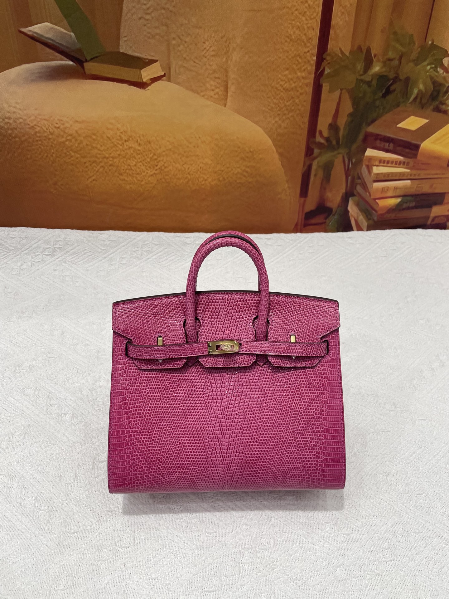 NO:699883,Lizard skin platinum 20 rose red gold buckle in stock, Hermes, hermes, Hermes,19860909蜥蜴皮铂金20玫红色金扣现货,爱马仕,hermes,Hermes,,Bag