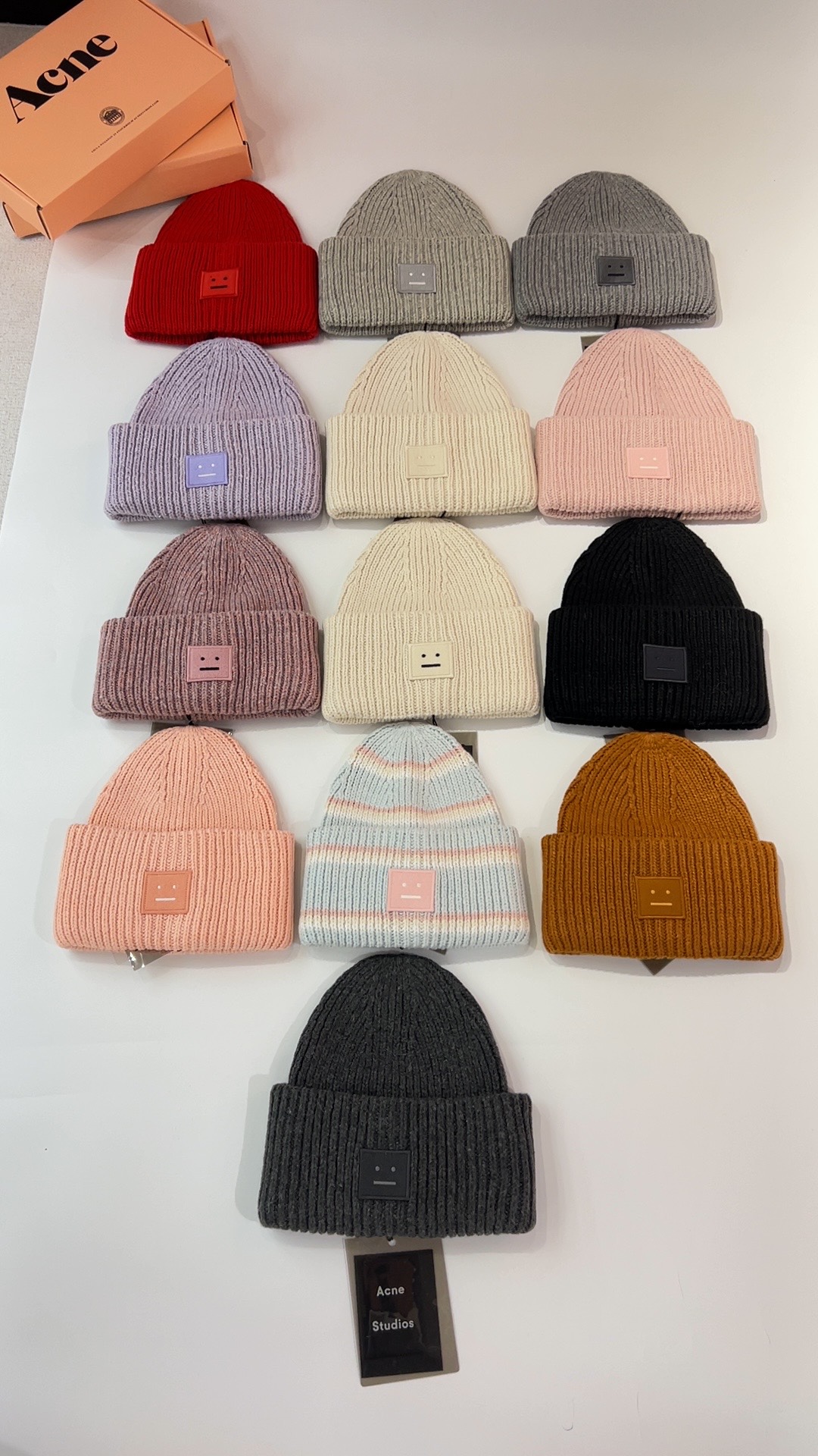 Acne Studios Face Patch Beanie crafted from 100% wool - Comprehensive