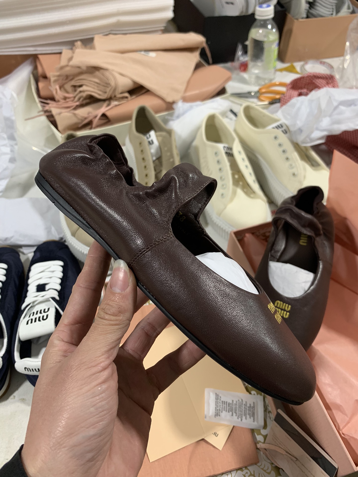 NO:693057,Burgundy details real shot appreciation, ballet shoes19860909酒红 细节实拍鉴赏,芭蕾舞鞋,Women's Shoes