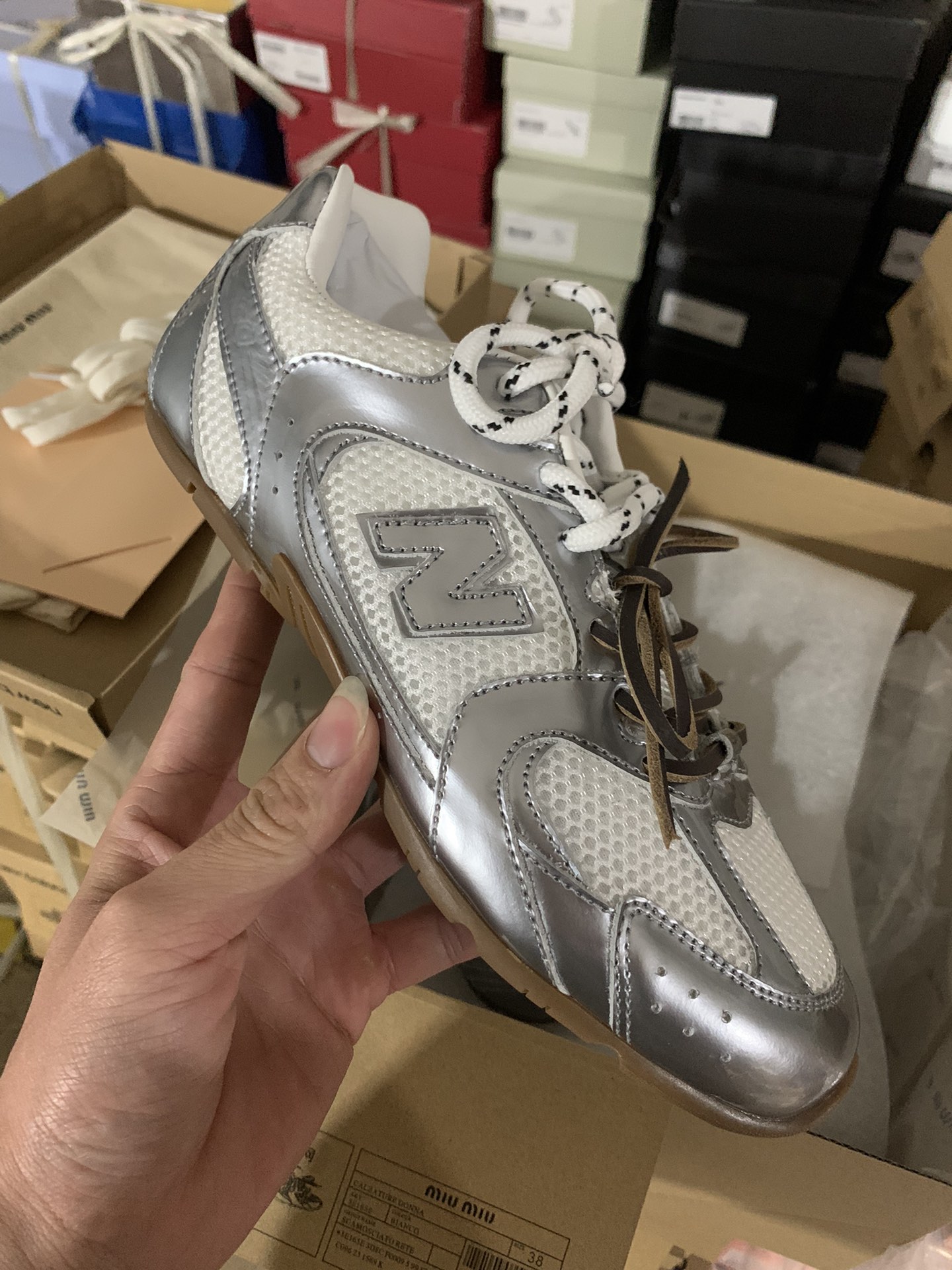 NO:482873,Silver Net Real Details Appreciation, Casual Shoes/Sports Shoes, Sneakers19860909银色网 细节实拍鉴赏,休闲鞋/运动鞋,sneakers,Women's Shoes