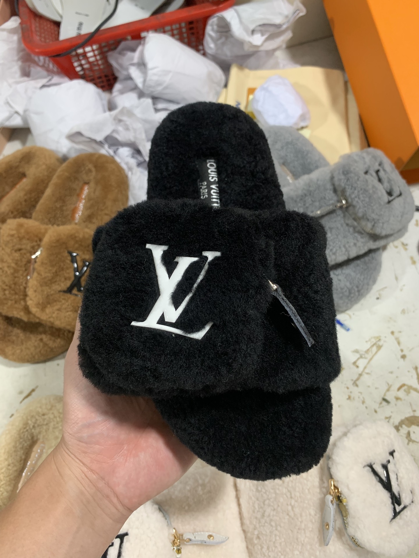 NO:693337,Black, detailed real shot appreciation, extra thick wool, furry shoes and slippers, slippers19860909黑色 细节实拍鉴赏 超厚羊毛,毛毛鞋拖鞋,slippers,Women's Shoes