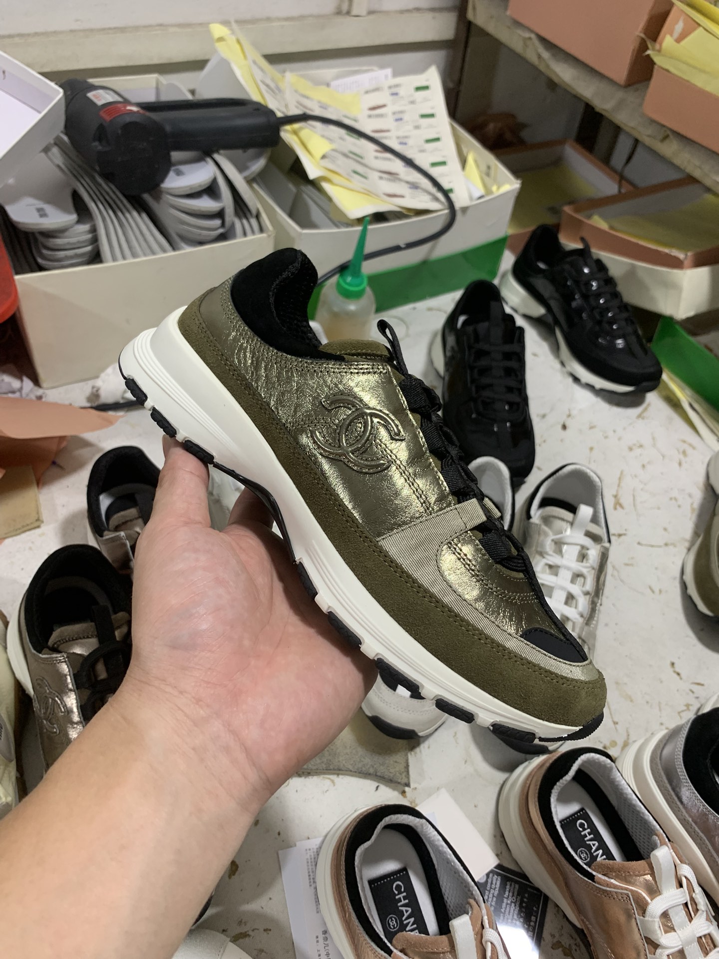 NO:693138,Green gold details real shot appreciation, casual shoes/sports shoes, sneakers19860909绿金 细节实拍鉴赏,休闲鞋/运动鞋,sneakers,Women's Shoes