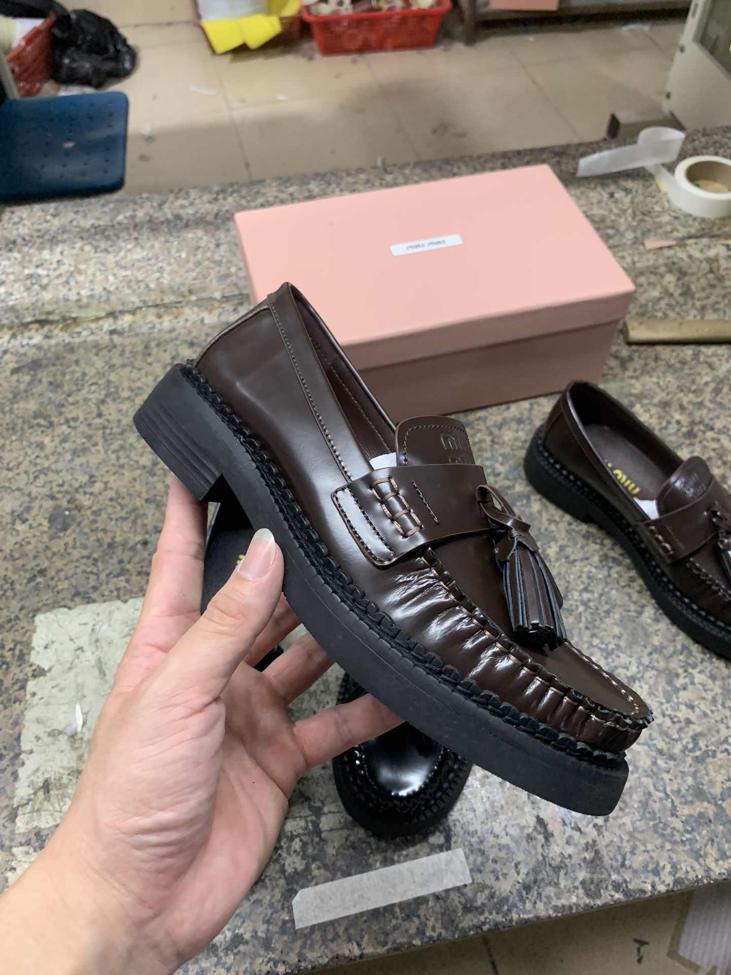 NO:693031,Burgundy details real shot appreciation, loafers, loafers19860909酒红 细节实拍鉴赏,乐福鞋,loafers,Women's Shoes