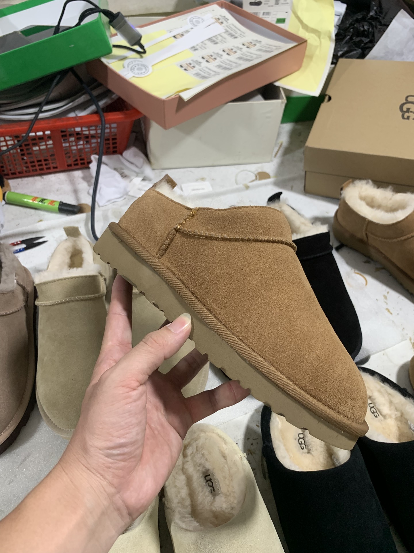 NO:693323,Antelope brown, detailed real-life appreciation, half-flop fur shoes19860909羚羊棕 细节实拍鉴赏,半拖毛毛鞋,Women's Shoes