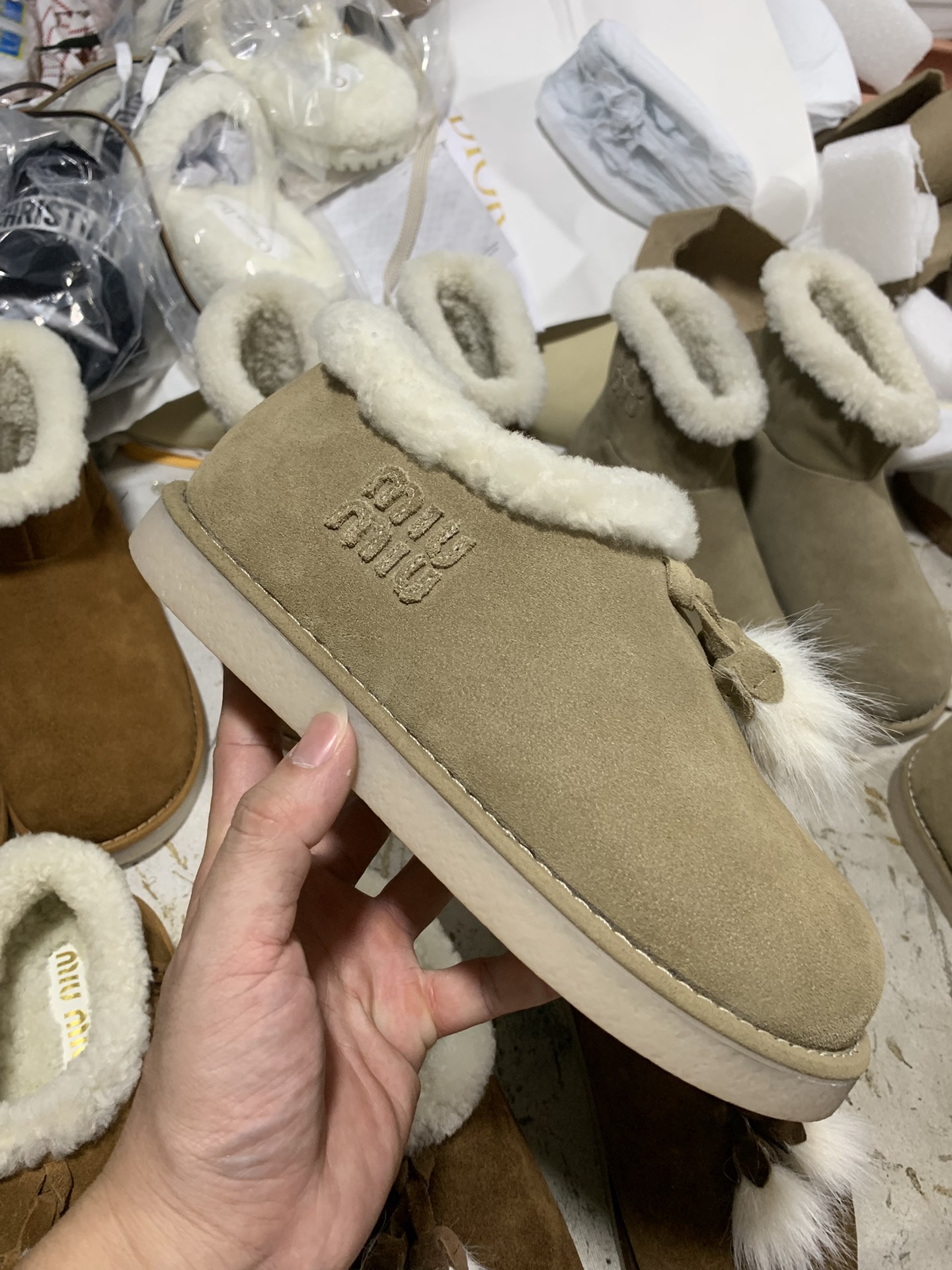 NO:693350,Khaki details real shot appreciation, snow boots, boots19860909卡其色 细节实拍鉴赏,雪地靴,boots,Women's Shoes