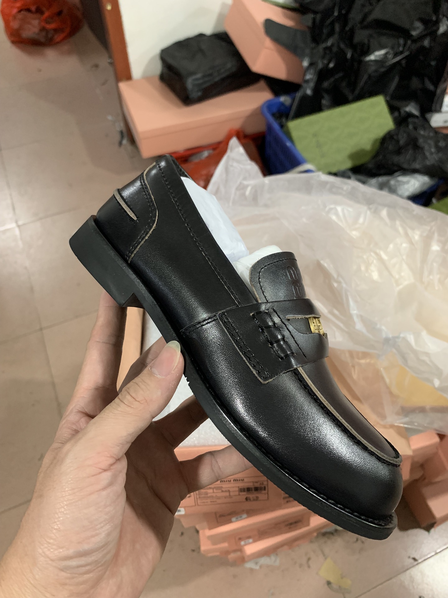 NO:693013,Black leather details real shot appreciation, loafers, loafers19860909黑皮 细节实拍鉴赏,乐福鞋,loafers,Women's Shoes