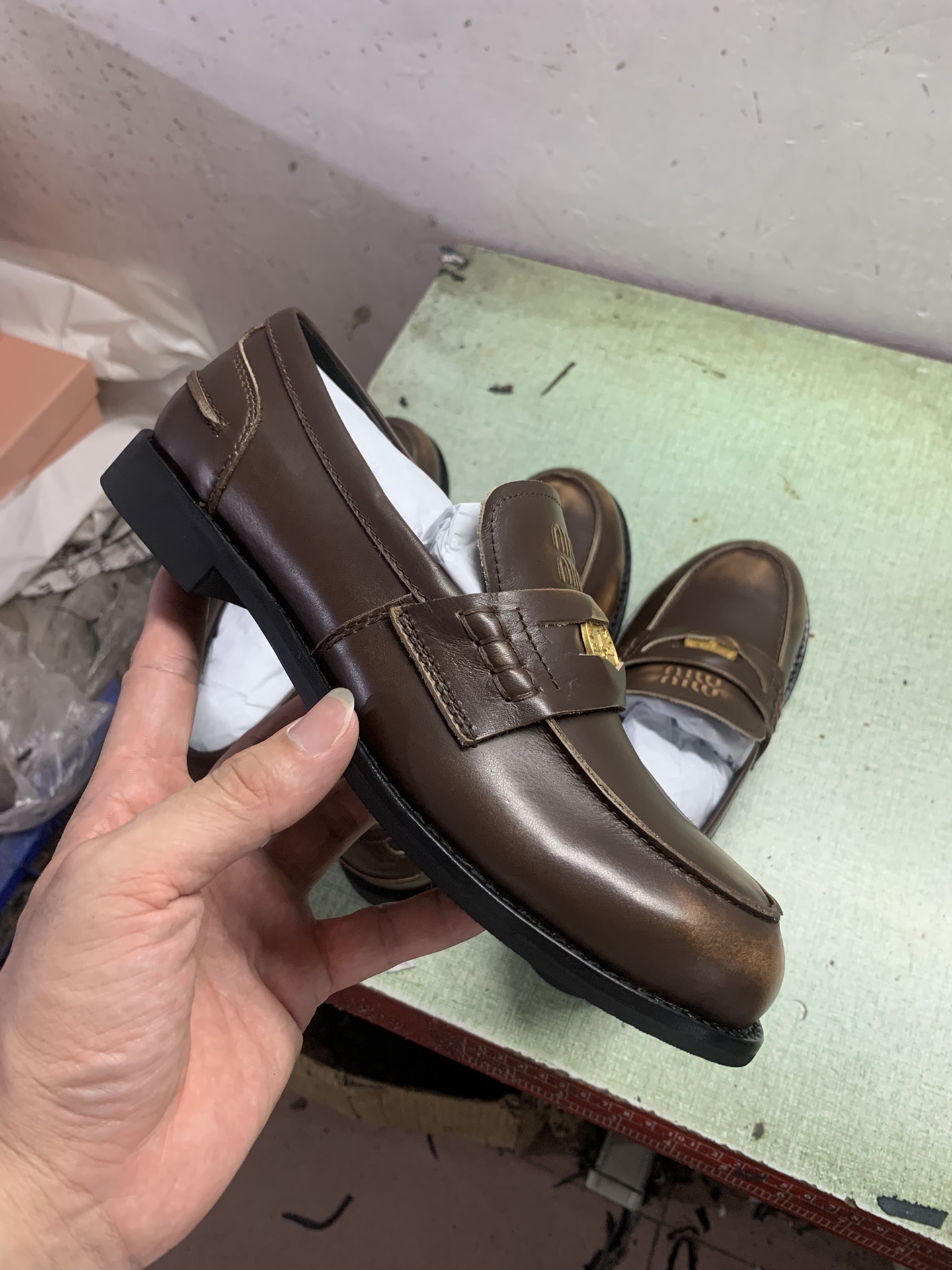 NO:693025,Brown rub, detailed real shot appreciation, loafers, loafers19860909棕擦 细节实拍鉴赏,乐福鞋,loafers,Women's Shoes