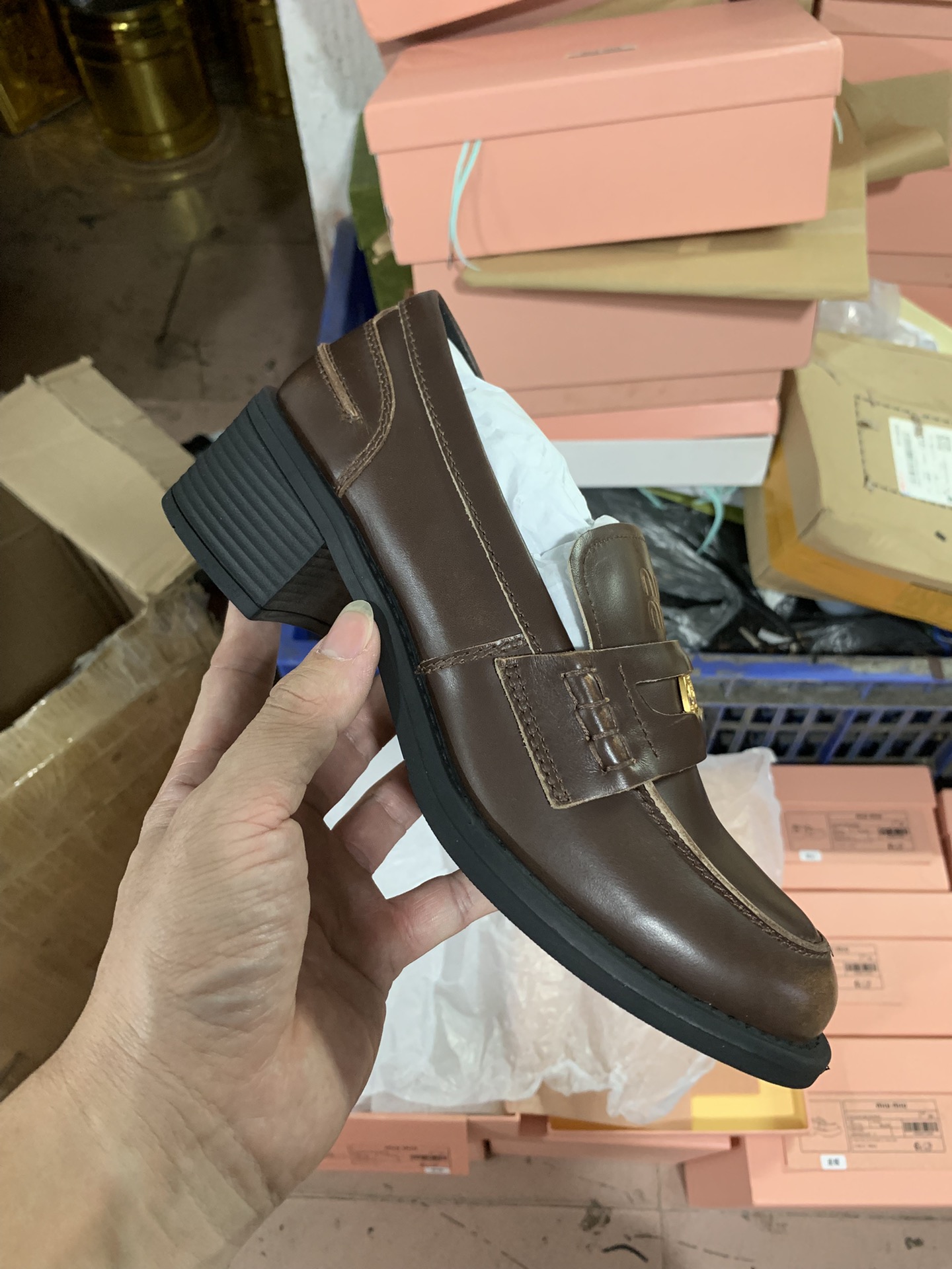 NO:693007,Brown color, detailed real shot appreciation, loafers, loafers19860909棕擦色 细节实拍鉴赏,乐福鞋,loafers,Women's Shoes
