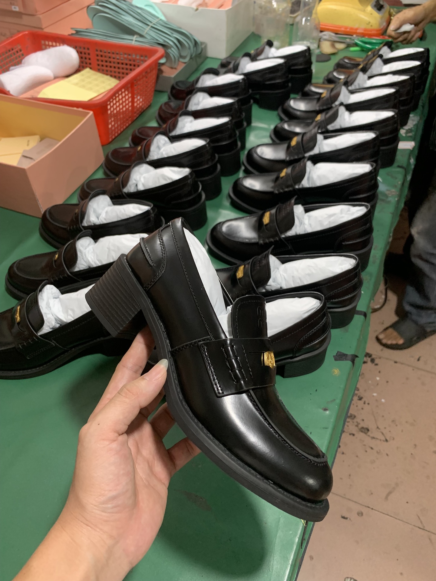 NO:693009,Black open edge beads, detailed real shot appreciation, loafers, loafers19860909黑色开边珠 细节实拍鉴赏,乐福鞋,loafers,Women's Shoes