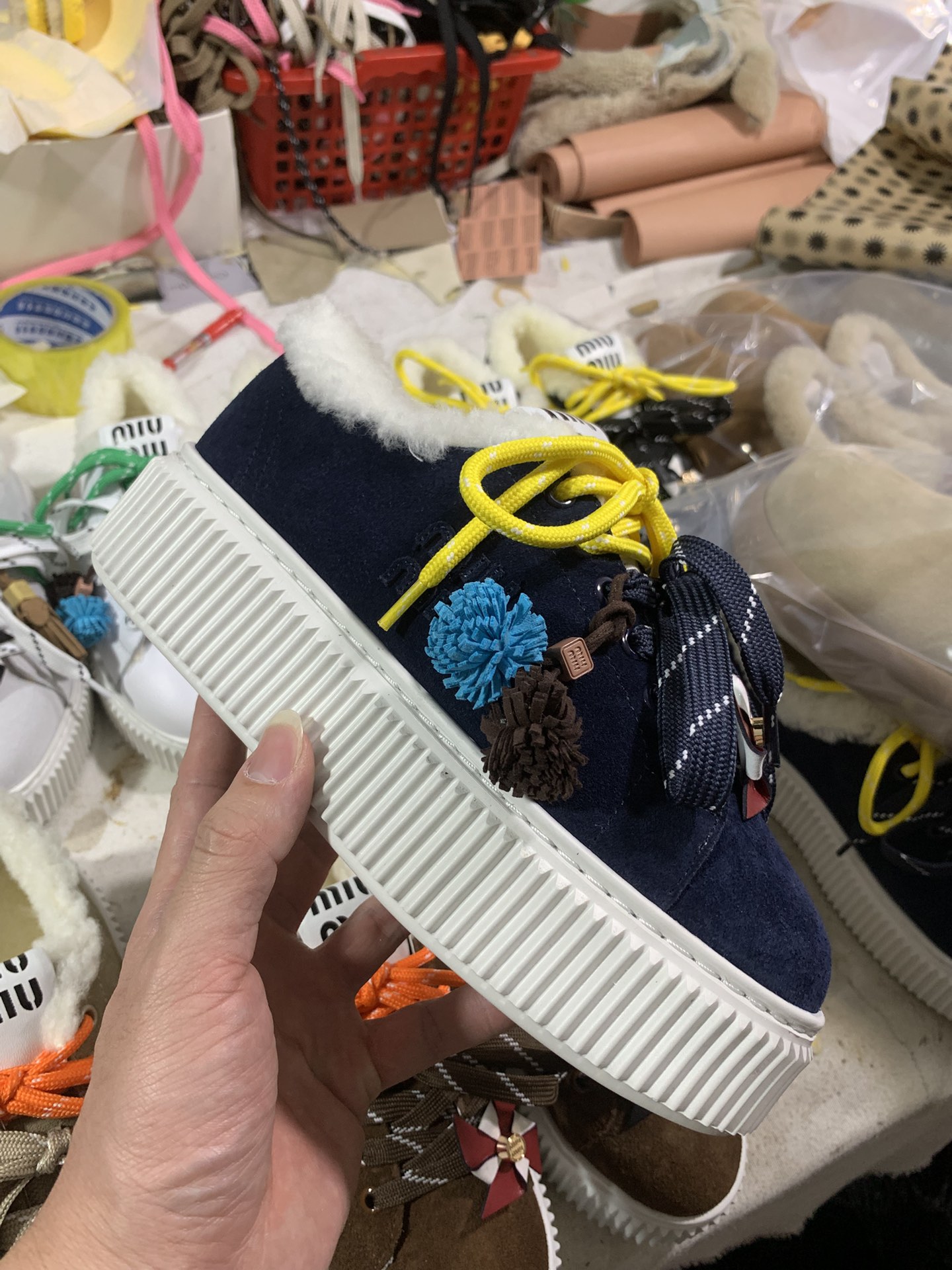 NO:692954,Navy blue furry details real shot appreciation, casual shoes/sports shoes furry shoes, sneakers19860909藏蓝 毛里细节实拍鉴赏,休闲鞋/运动鞋毛毛鞋,sneakers,Women's Shoes