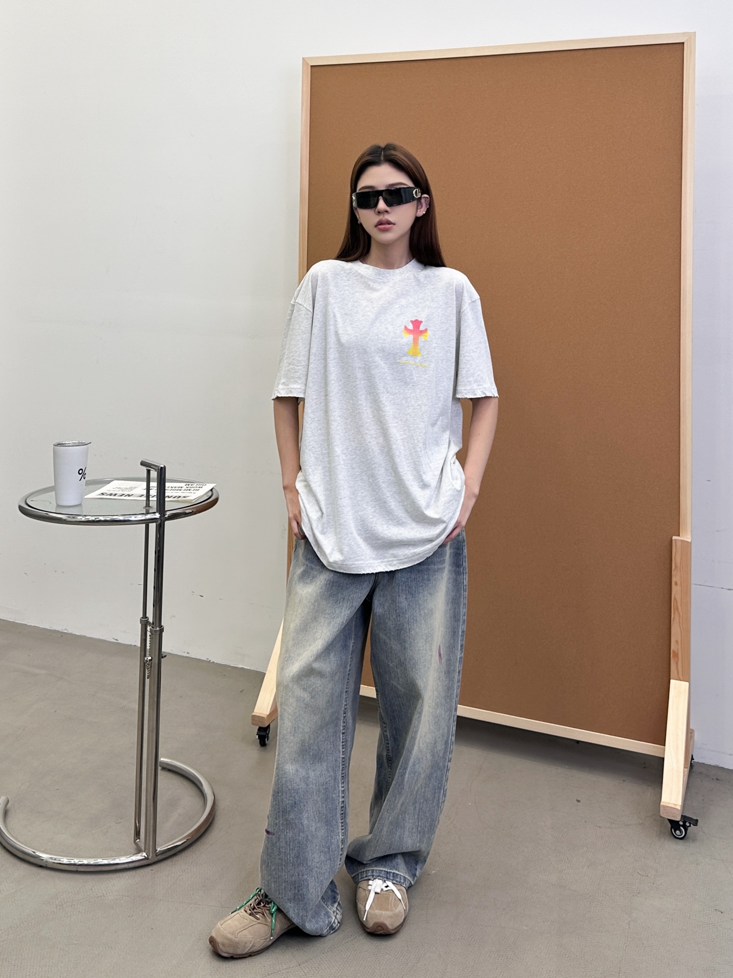 NO:427505,Croxin | New short-sleeved T, laundry washing water hanging grinding and front and rear printing technology, same style for men and women, size sml, chrome hearts, T-shirt, alexander wang19860909克罗心 ｜ 新款短袖t,成衣洗水吊磨加前后印花工艺,男女同款,尺码sml,,chrome hearts,T-shirt,alexander wang,Women's clothing