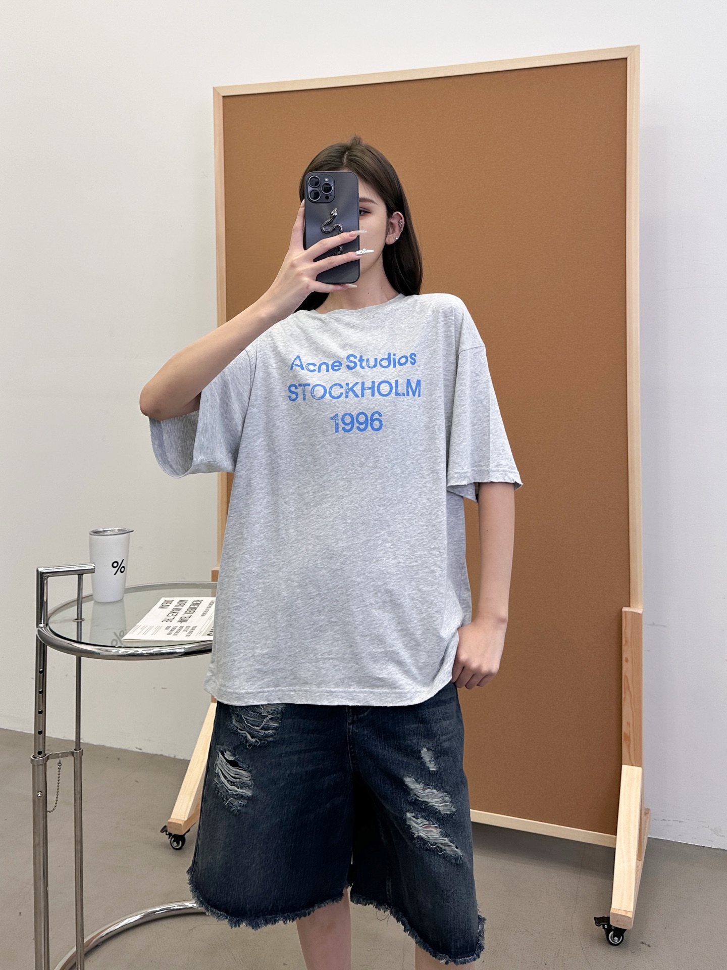 NO:428372,Acne | New short-sleeved T, laundry washing watermark hanging grinding technology, Japanese imported cotton and linen blend fabric, same style for men and women, size sml, acne studios, T-shirt, alexander wang19860909Acne ｜ 新款短袖t,成衣洗水印花吊磨工艺,日本进口棉麻混纺面料,男女同款,尺码sml,,acne studios,T-shirt,alexander wang,Women's clothing