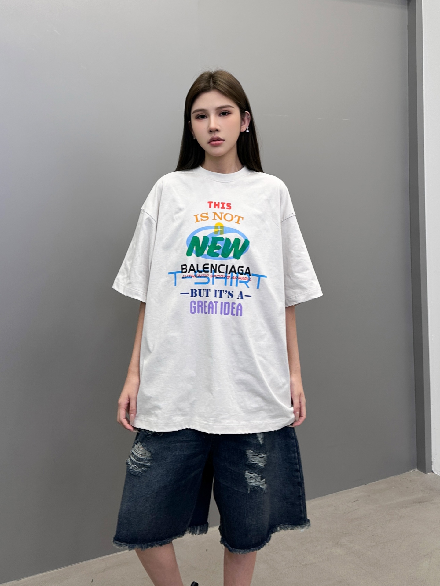 NO:431070,Paris ｜ New short-sleeved t, laundry washing and water hanging grinding technology plus multi-color superimposed printing for front and back, same style for men and women, size sml, T-shirt, alexander wang19860909巴黎 ｜ 新款短袖t,成衣洗水吊磨工艺加前后多色叠加印花,男女同款,尺码sml,,T-shirt,alexander wang,Women's clothing