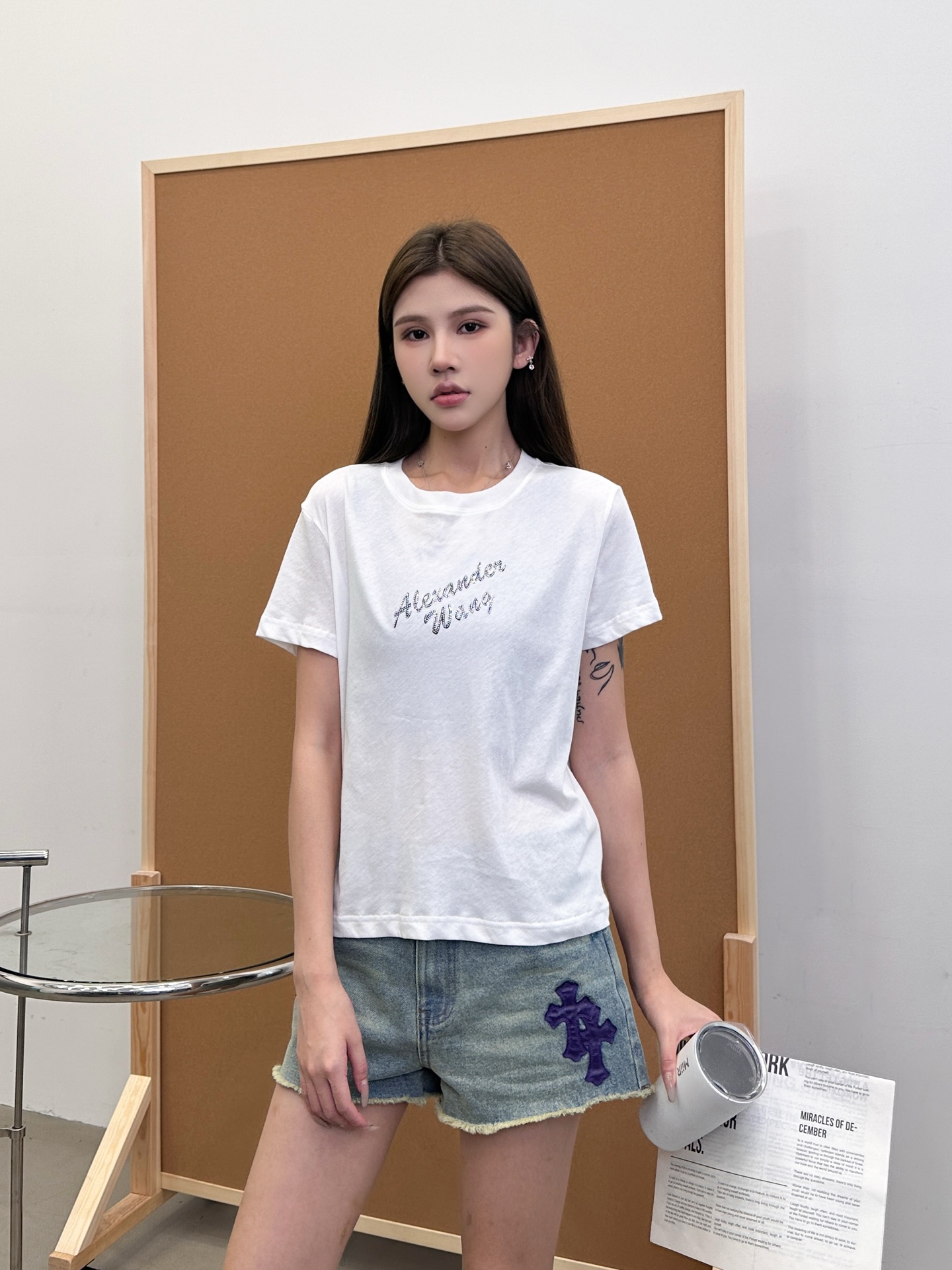 NO:431102,Acne | New short-sleeved t, Japanese imported combed cotton, printed iron diamond label, size sml, acne studios, T-shirt, alexander wang19860909Acne ｜ 新款短袖t,日本进口精梳棉,印花烫钻标,尺码sml,,acne studios,T-shirt,alexander wang,Women's clothing