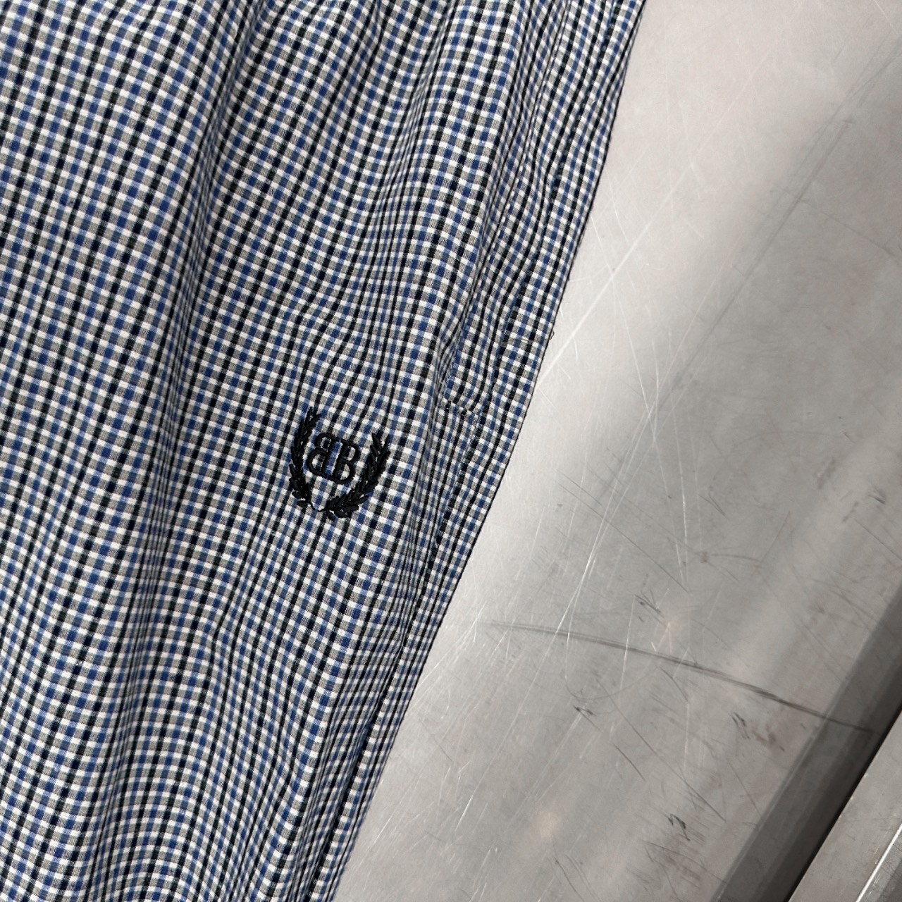 巴黎 ｜ 新款休闲裤，经典刺绣标，棉麻混纺格子面料，休闲时尚，男女同款，尺码sml