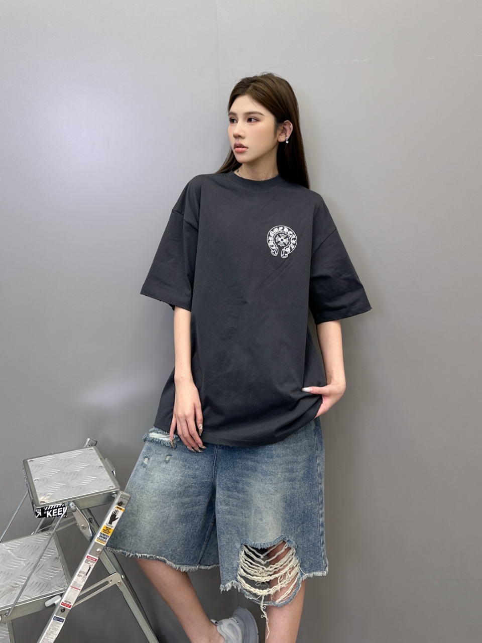 NO:446339,Croxin | New short-sleeved T, laundry washing water hanging grinding printing process, special silicone printing, same style for men and women, size sml, chrome hearts, T-shirt, alexander wang19860909克罗心 ｜ 新款短袖t,成衣洗水吊磨印花工艺,特殊硅胶印花,男女同款,尺码sml,,chrome hearts,T-shirt,alexander wang,Women's clothing