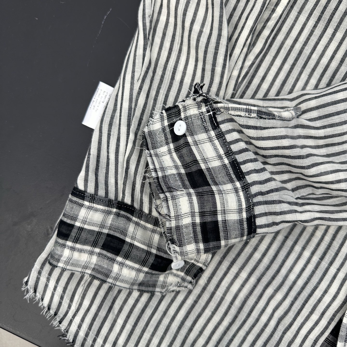 克罗心 ｜ 新款衬衣，成衣洗水毛边加多处印花工艺，日本进口双面全棉面料，男女同款，尺码sml