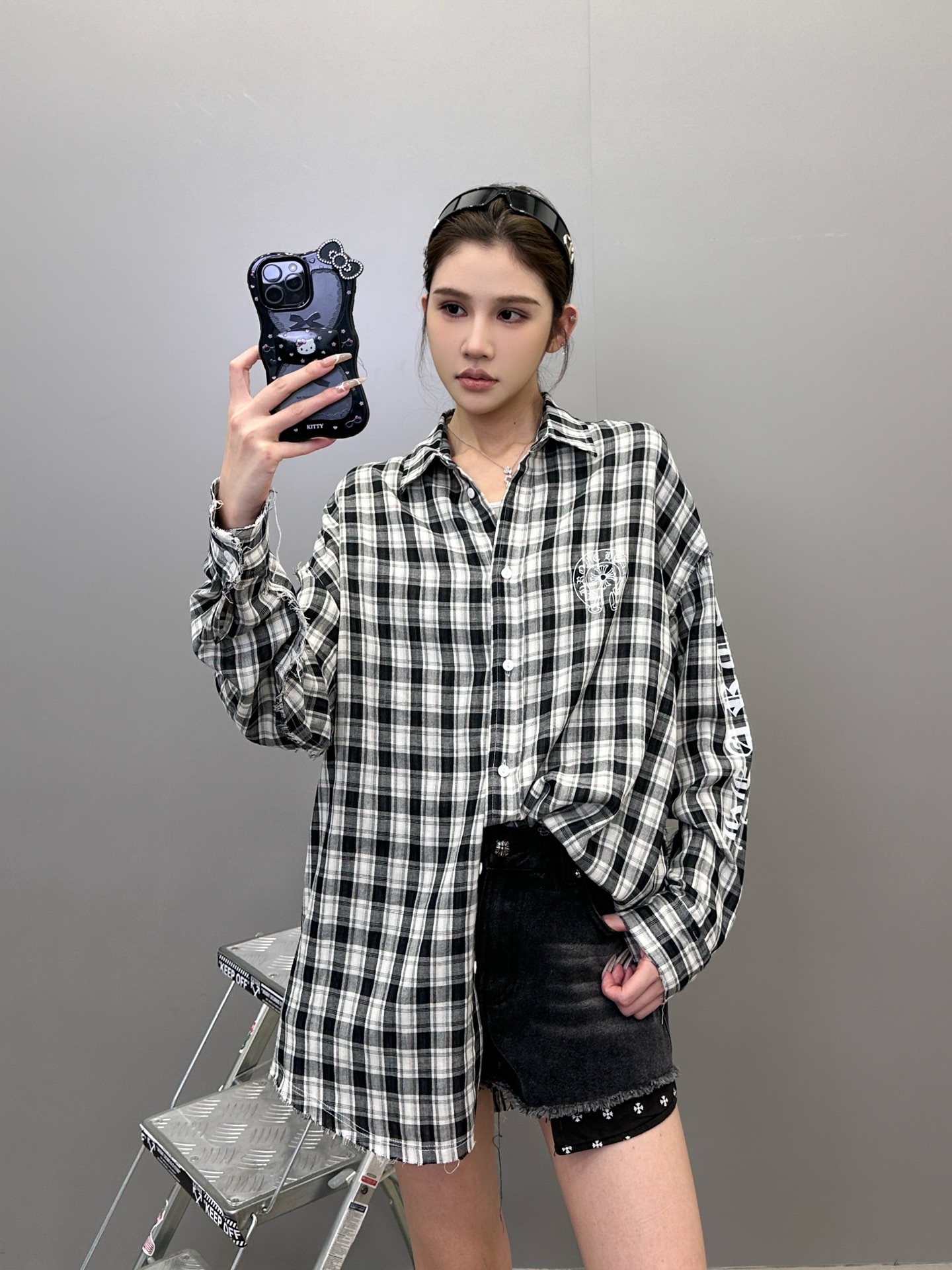 克罗心 ｜ 新款衬衣，成衣洗水毛边加多处印花工艺，日本进口双面全棉面料，男女同款，尺码sml