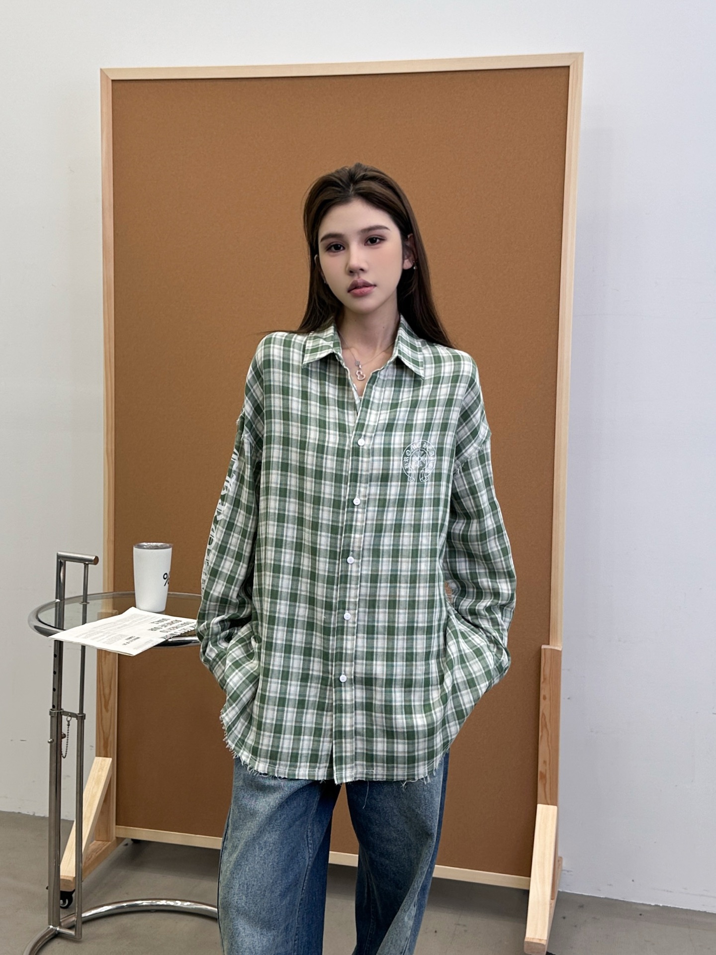 克罗心 ｜ 新款衬衣，成衣洗水毛边加多处印花工艺，日本进口双面全棉面料，两面穿男女同款，尺码sml