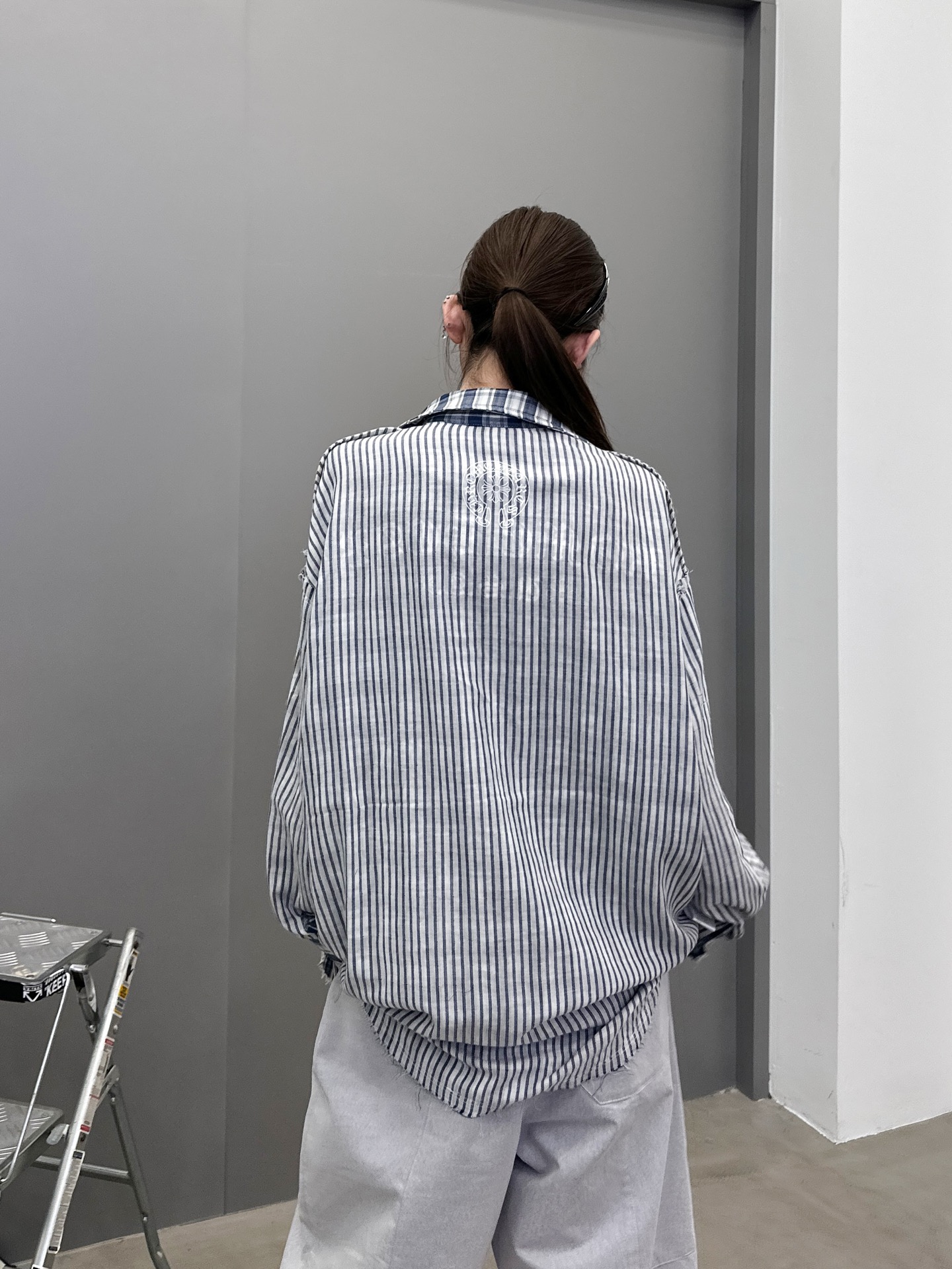 克罗心 ｜ 新款衬衣，成衣洗水毛边加多处印花工艺，日本进口双面全棉面料，两面穿男女同款，尺码sml