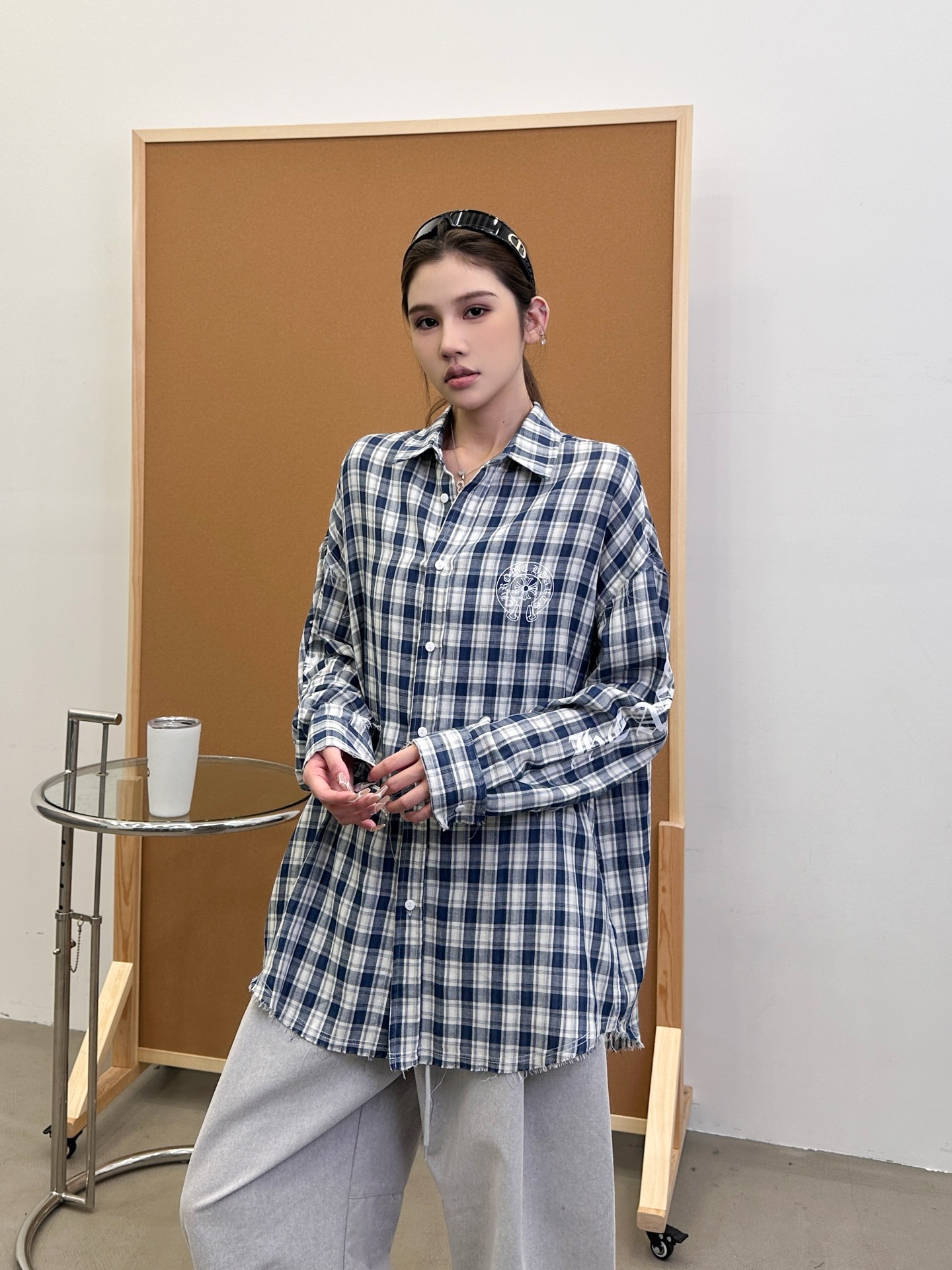 克罗心 ｜ 新款衬衣，成衣洗水毛边加多处印花工艺，日本进口双面全棉面料，两面穿男女同款，尺码sml