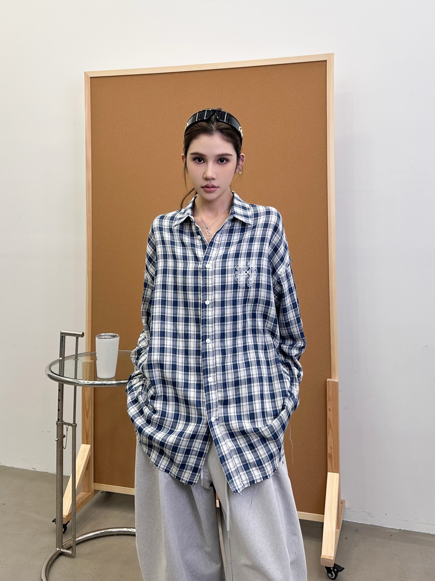 克罗心 ｜ 新款衬衣，成衣洗水毛边加多处印花工艺，日本进口双面全棉面料，两面穿男女同款，尺码sml