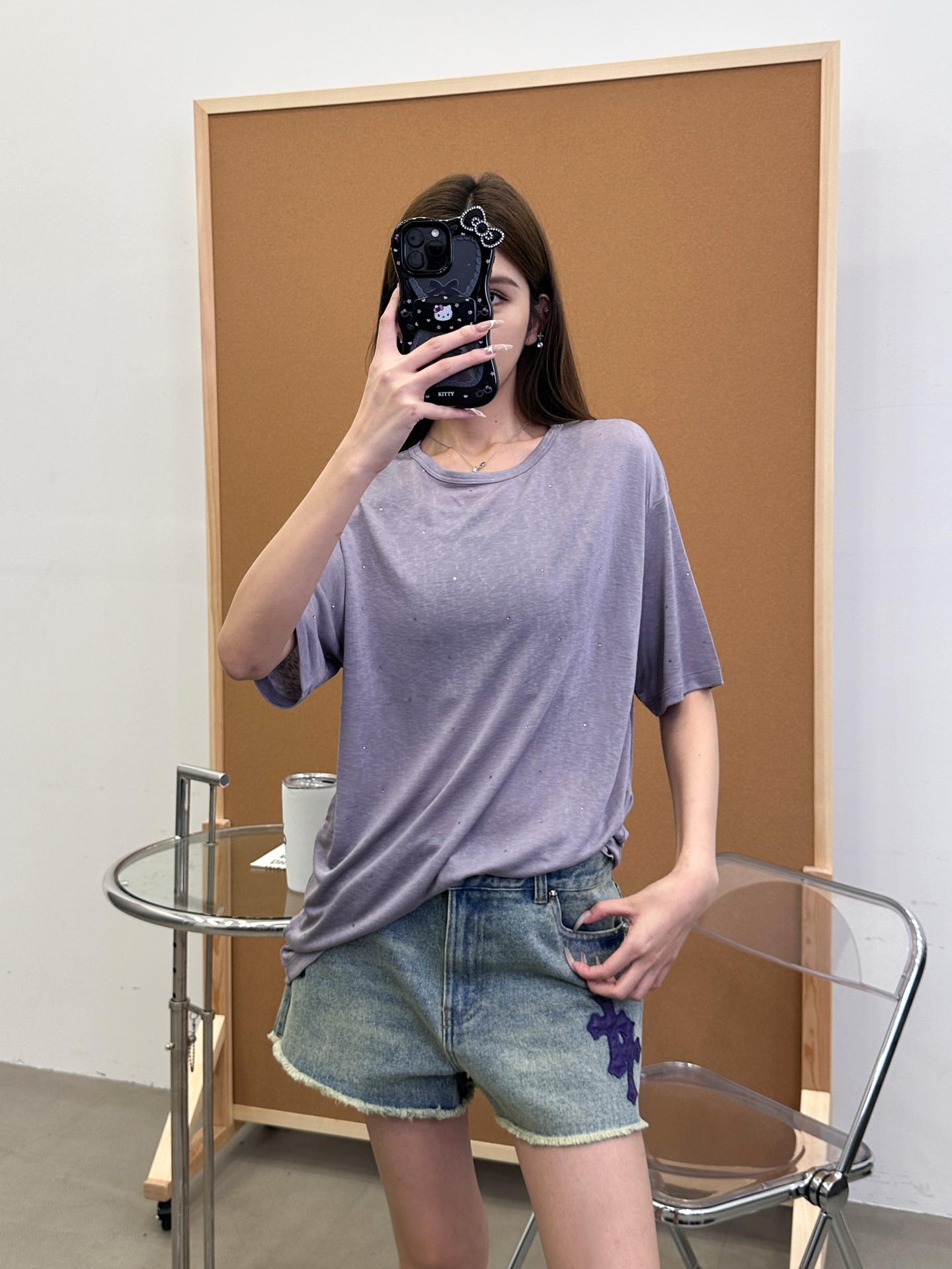 NO:447725,Acne | New short-sleeved t, ready-to-wear diamond crafts and tensile fabric, fashionable and casual, size sml, acne studios, T-shirt, alexander wang19860909Acne ｜ 新款短袖t,成衣烫钻工艺加天丝面料,时尚休闲,尺码sml,,acne studios,T-shirt,alexander wang,Women's clothing