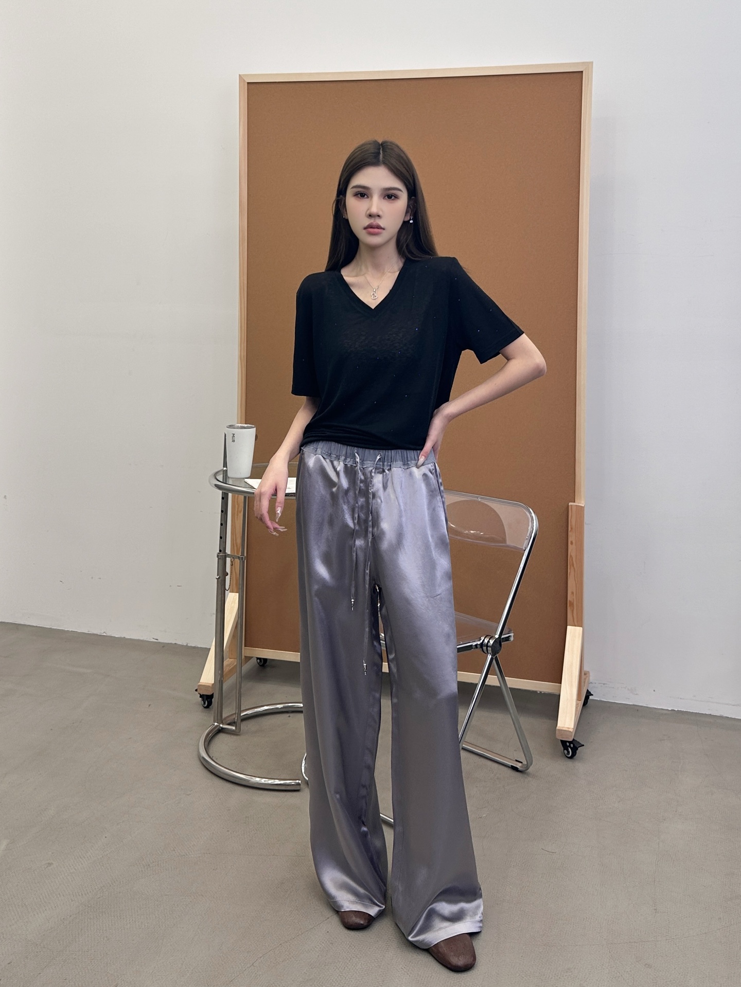 NO:451811,Croxin | New casual pants, waist splicing process, acetic acid fabric with full-length waist splicing fabric, size sml, chrome hearts, alexander wang19860909克罗心 ｜ 新款休闲裤,腰部拼接工艺,醋酸面料配全麻腰部拼接面料,尺码sml,,chrome hearts,alexander wang,Women's clothing