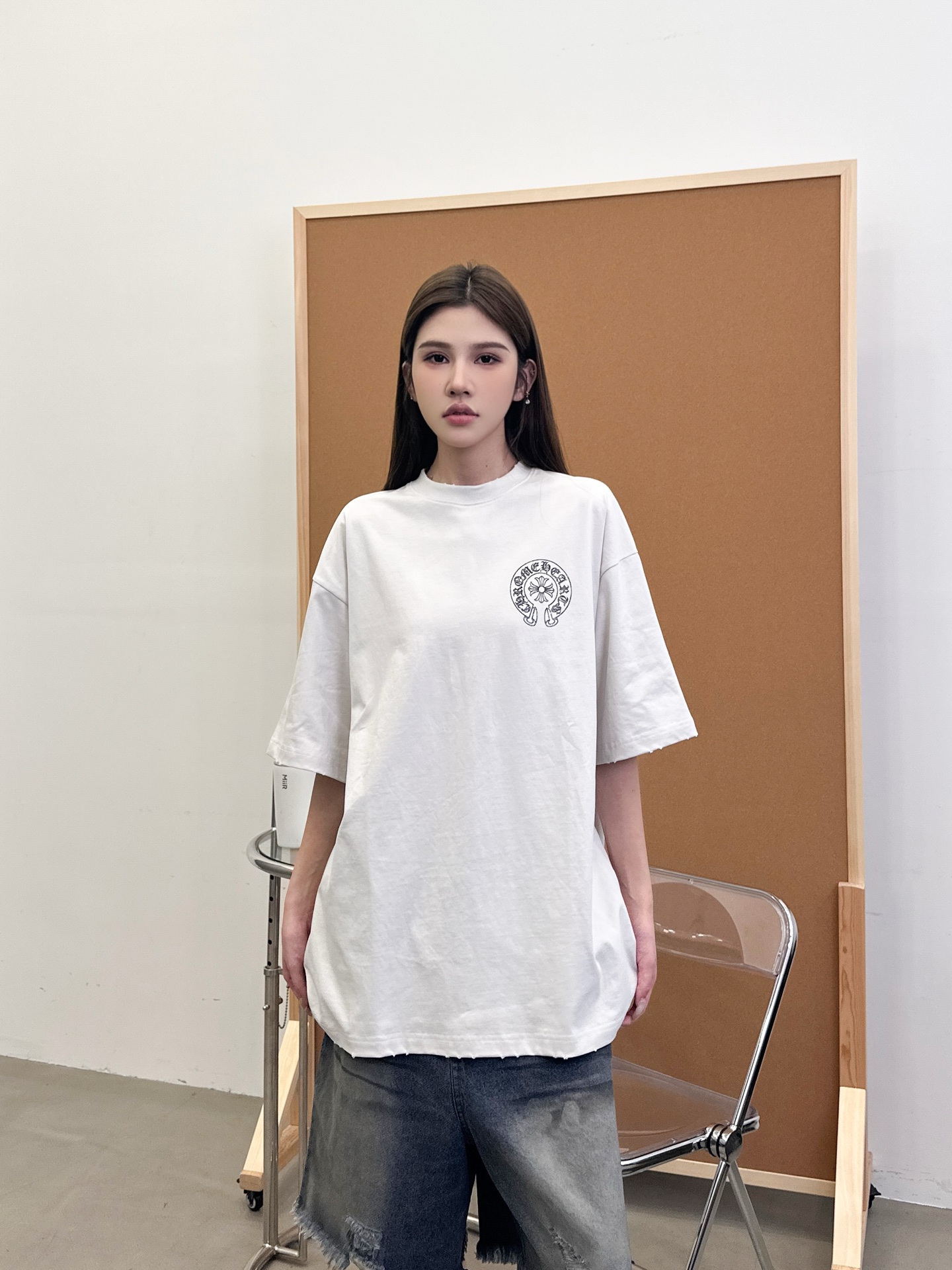 NO:451816,Croxin | New short-sleeved T, laundry washing water hanging grinding printing process, special silicone printing, same style for men and women, size sml, chrome hearts, T-shirt, alexander wang19860909克罗心 ｜ 新款短袖t,成衣洗水吊磨印花工艺,特殊硅胶印花,男女同款,尺码sml,,chrome hearts,T-shirt,alexander wang,Women's clothing