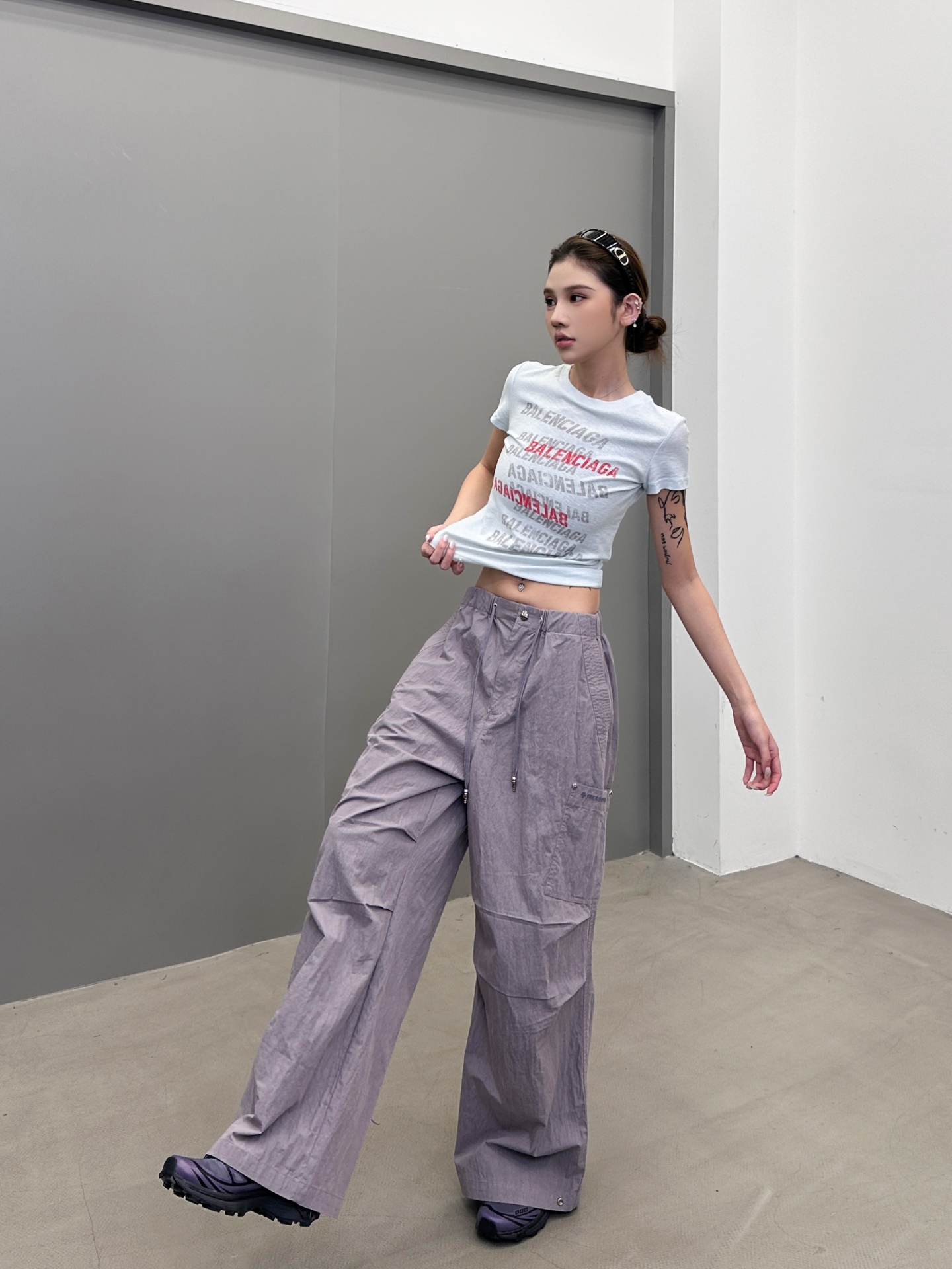 克罗心 ｜ 新款工装休闲裤，进口特殊混纺棉布，经典字母刺绣标，男女同款，尺码sml