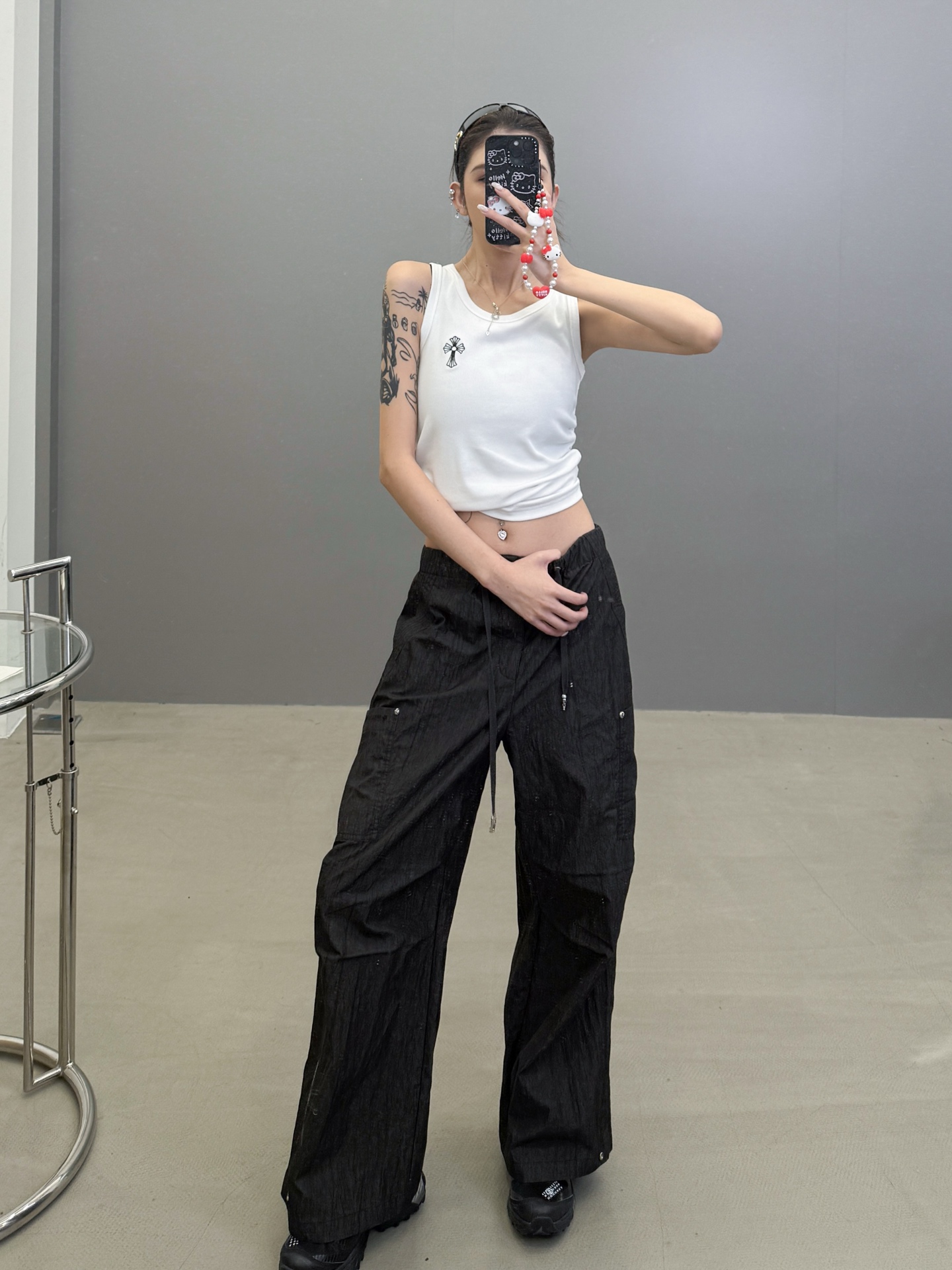 克罗心 ｜ 新款工装休闲裤，进口特殊混纺棉布，经典字母刺绣标，男女同款，尺码sml