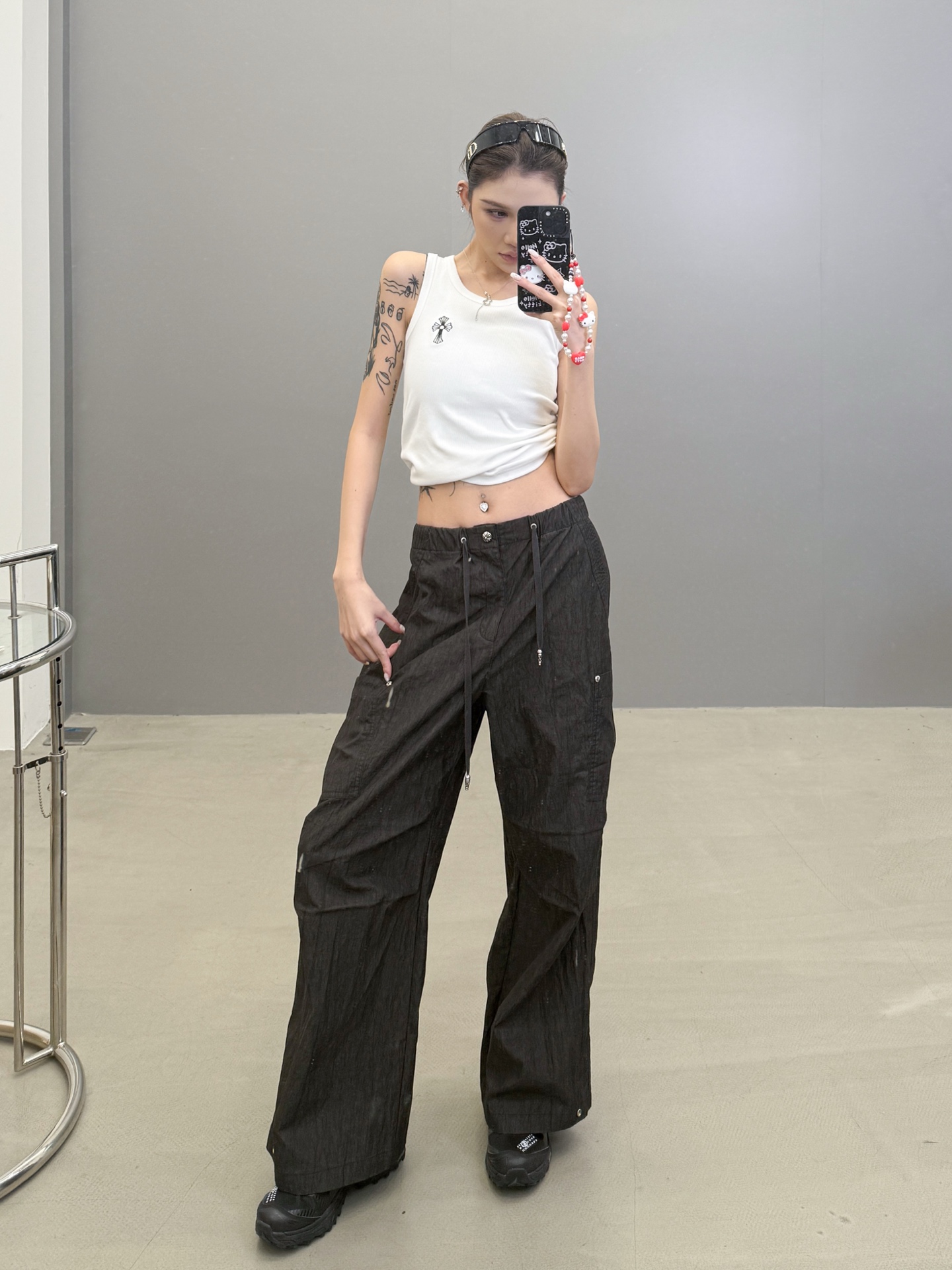 克罗心 ｜ 新款工装休闲裤，进口特殊混纺棉布，经典字母刺绣标，男女同款，尺码sml