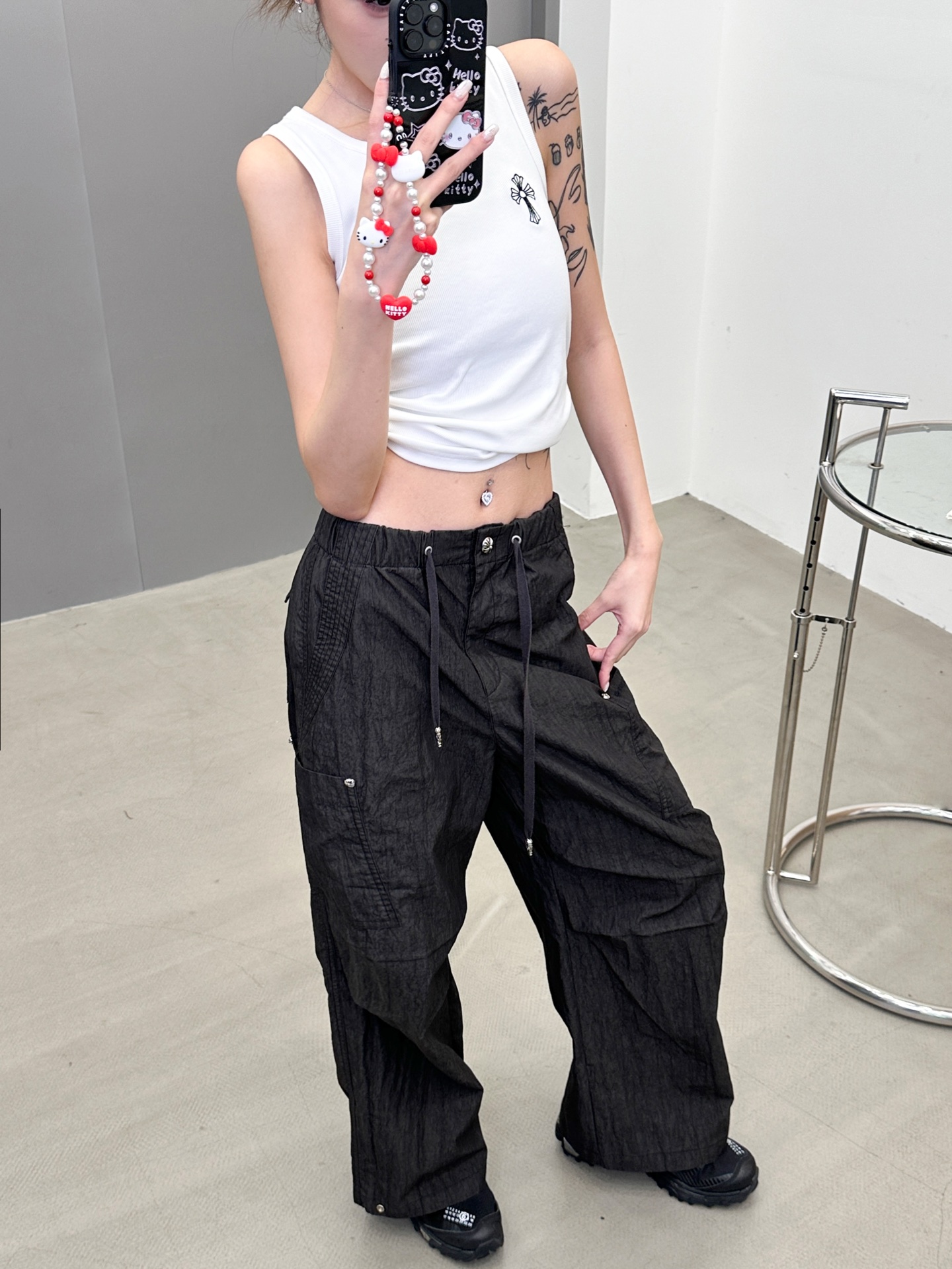 克罗心 ｜ 新款工装休闲裤，进口特殊混纺棉布，经典字母刺绣标，男女同款，尺码sml