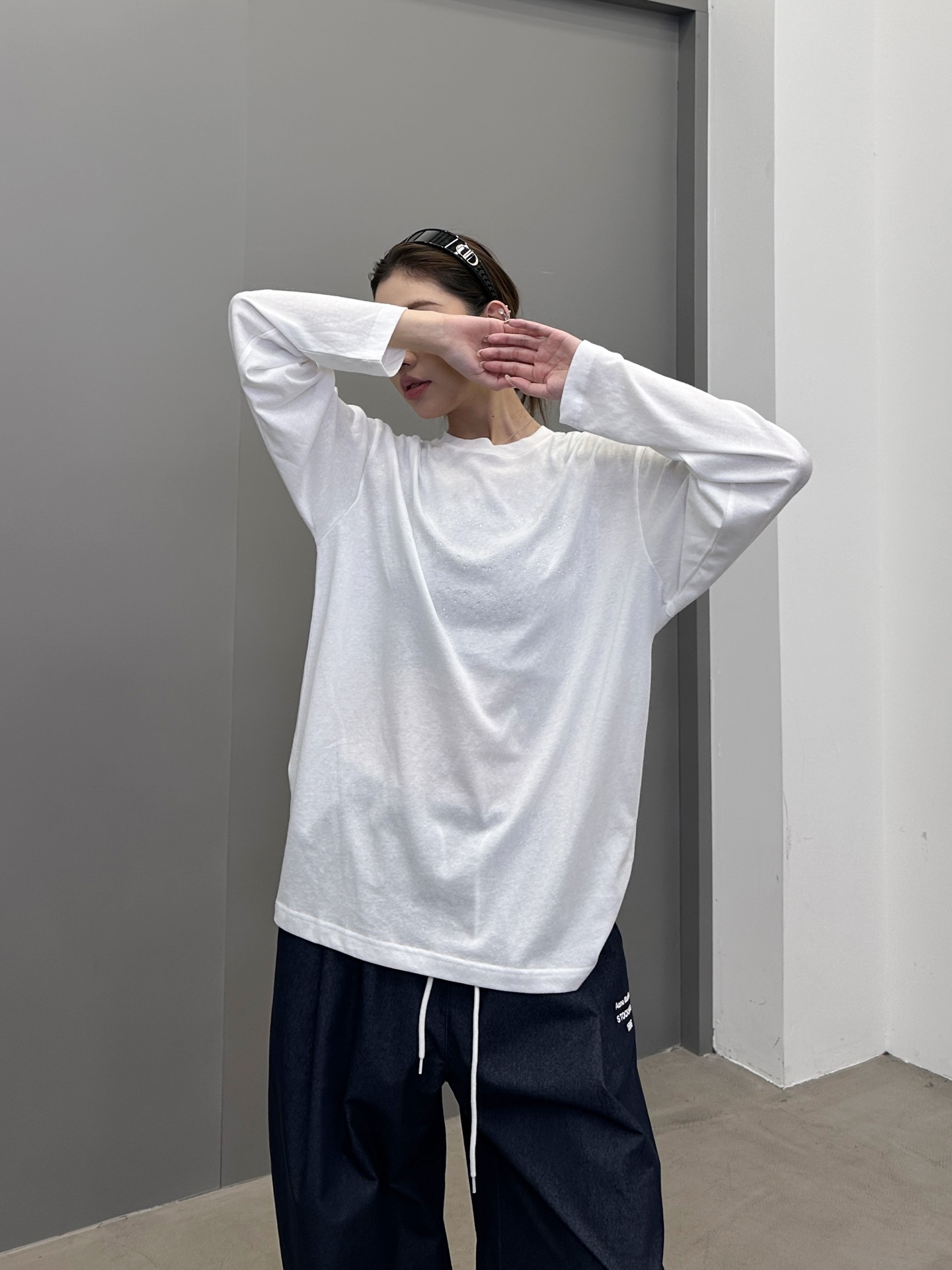 Acne ｜ 新款长袖t，成衣洗水加前后烫钻工艺，休闲时尚，尺码sml