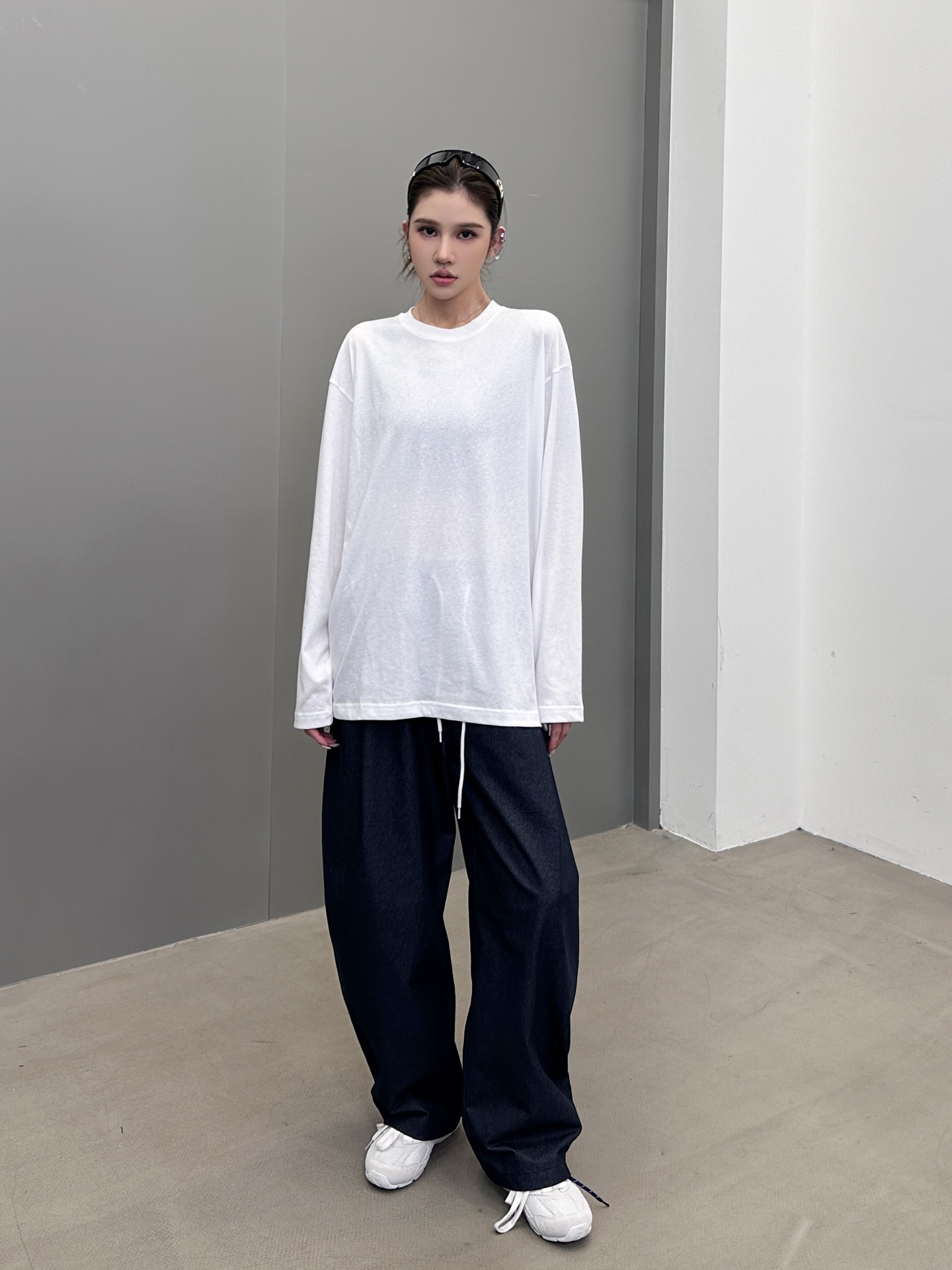 Acne ｜ 新款长袖t，成衣洗水加前后烫钻工艺，休闲时尚，尺码sml