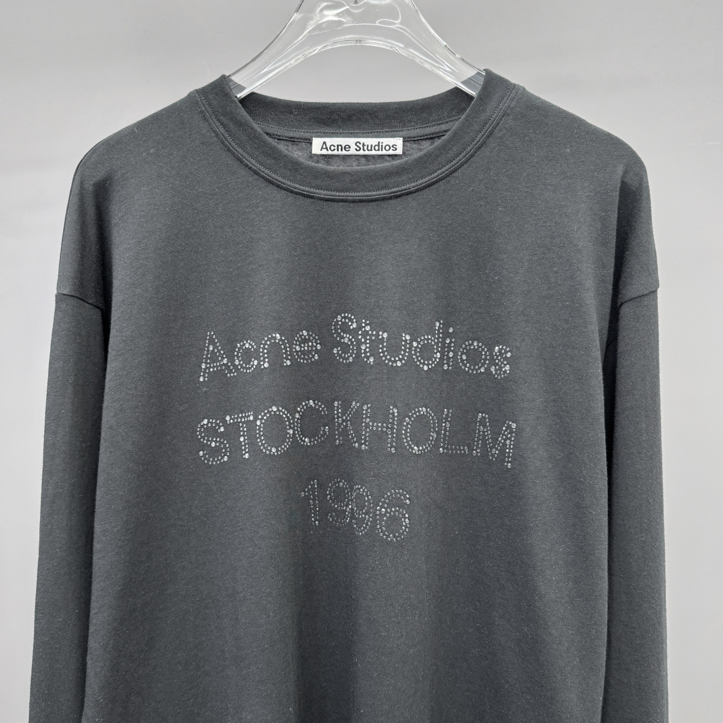 Acne ｜ 新款长袖t，成衣洗水加前后烫钻工艺，休闲时尚，尺码sml