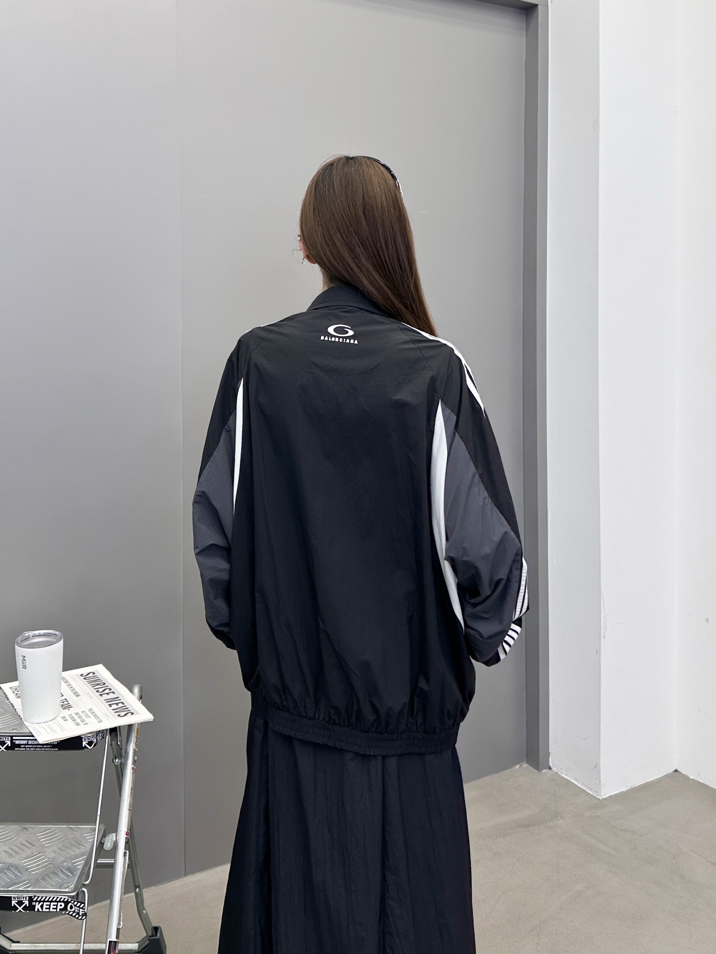 巴黎 ｜ 新款休闲上衣，经典刺绣标，手工车侧杠工艺，复杂拼接撞色结构，男女同款，尺码sml