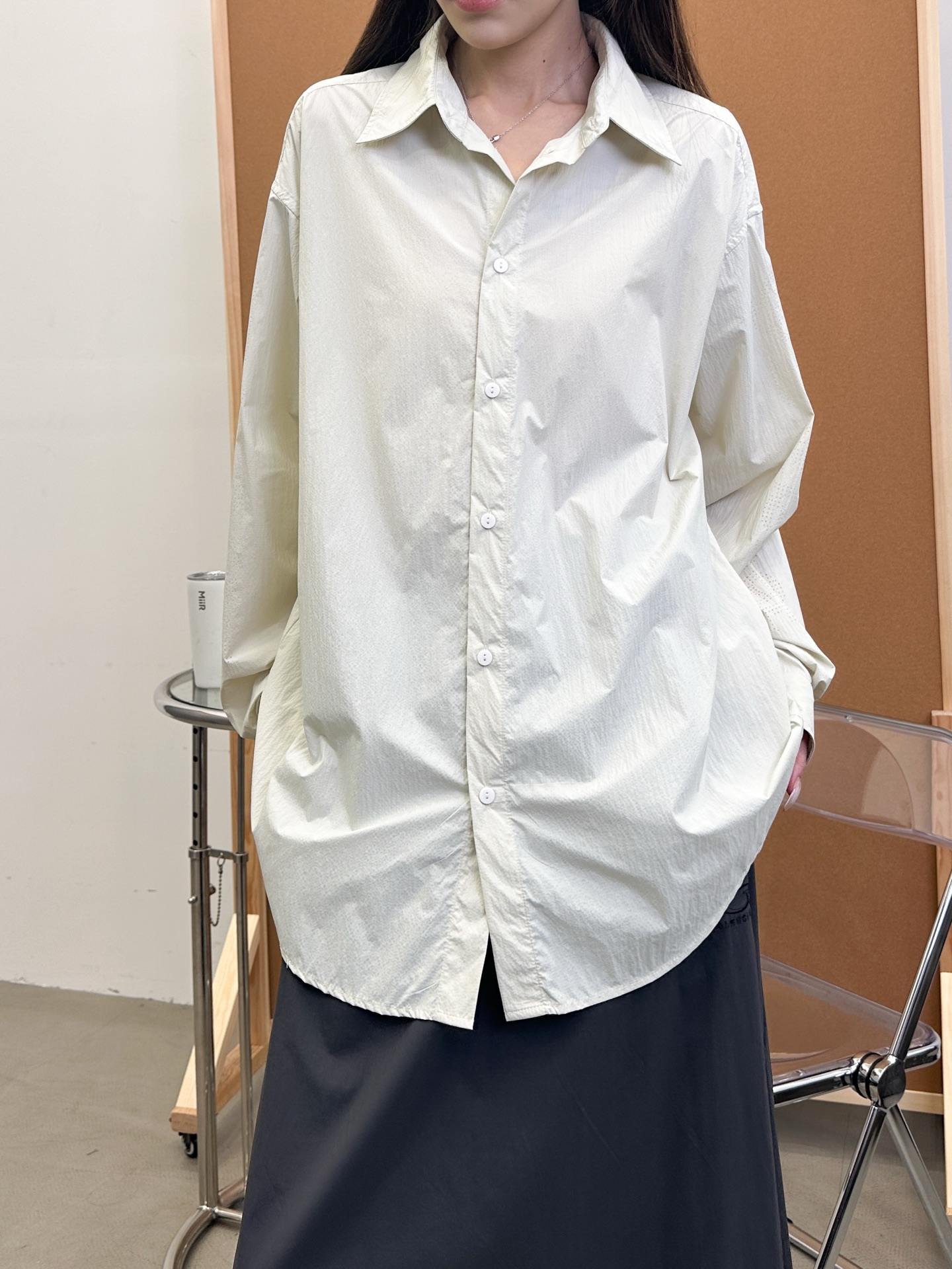 克罗心 ｜ 新款衬衣，全身多处激光冲孔工艺，进口特殊尼龙面料，男女同款，尺码sml