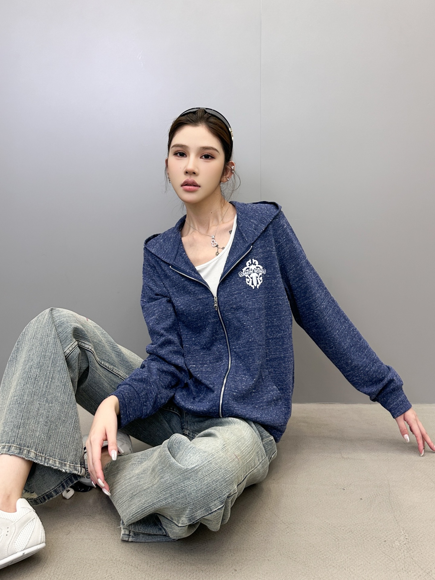  克罗心 ｜ 新款开衫卫衣，经典印花标，人棉混纺特殊面料，尺码sml