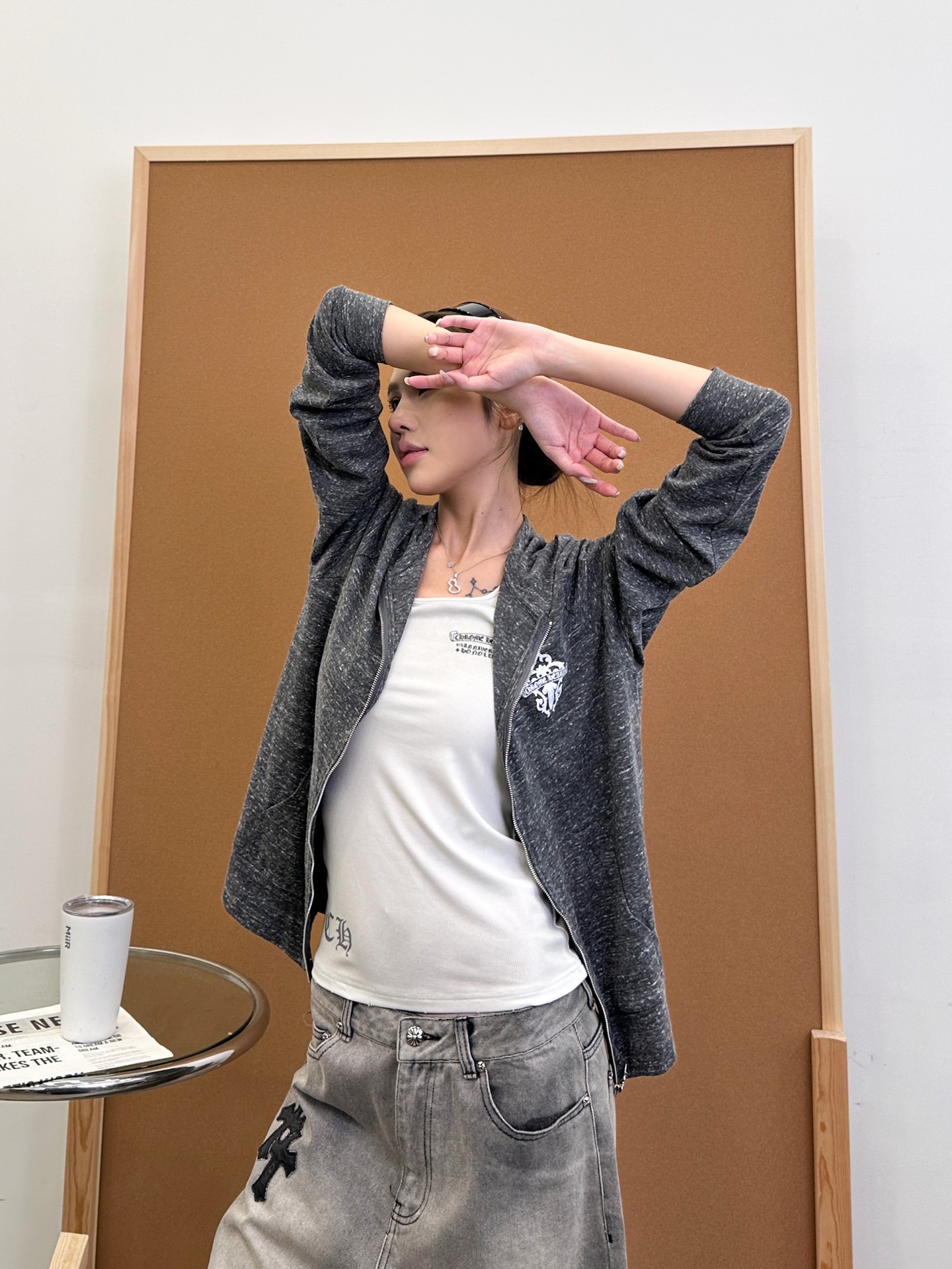  克罗心 ｜ 新款开衫卫衣，经典印花标，人棉混纺特殊面料，尺码sml