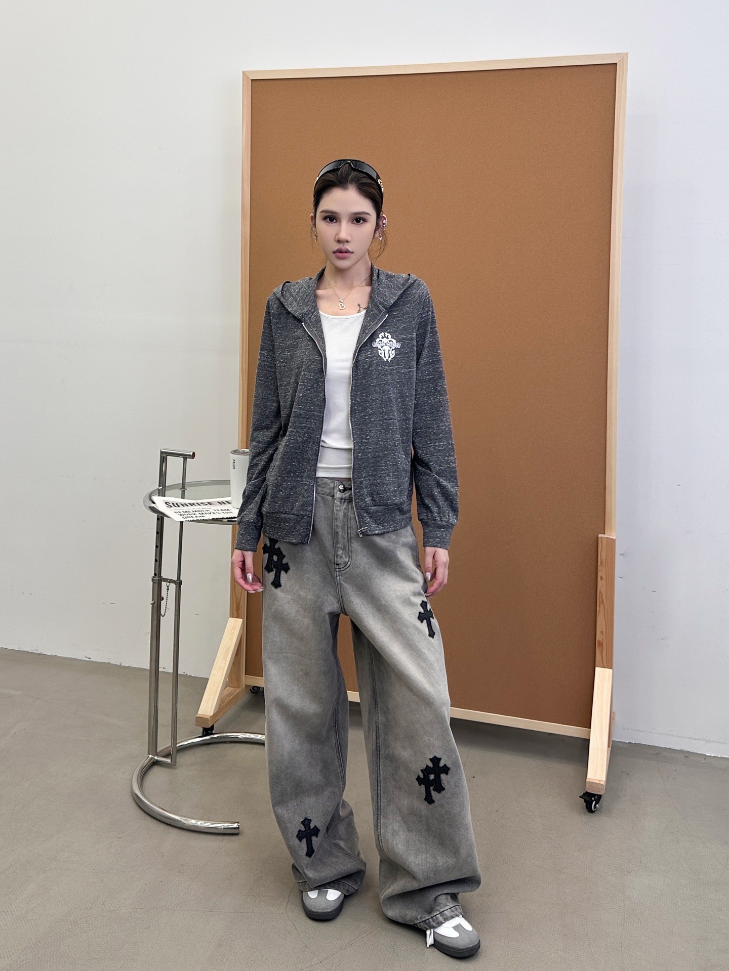  克罗心 ｜ 新款开衫卫衣，经典印花标，人棉混纺特殊面料，尺码sml