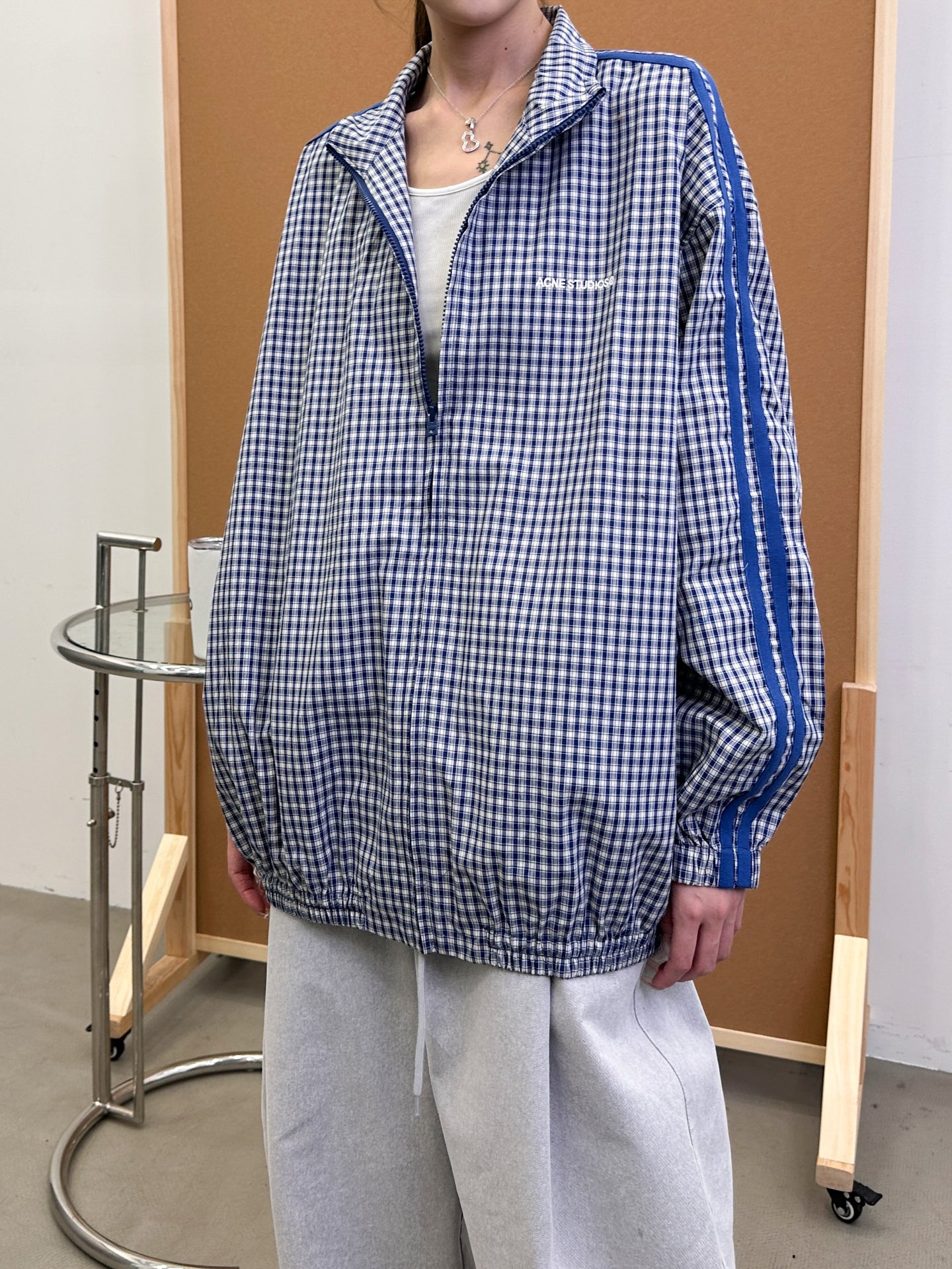  Acne ｜ 新款休闲上衣，经典刺绣标，手工车杠工艺，进口格子全棉面料，男女同款，尺码sml