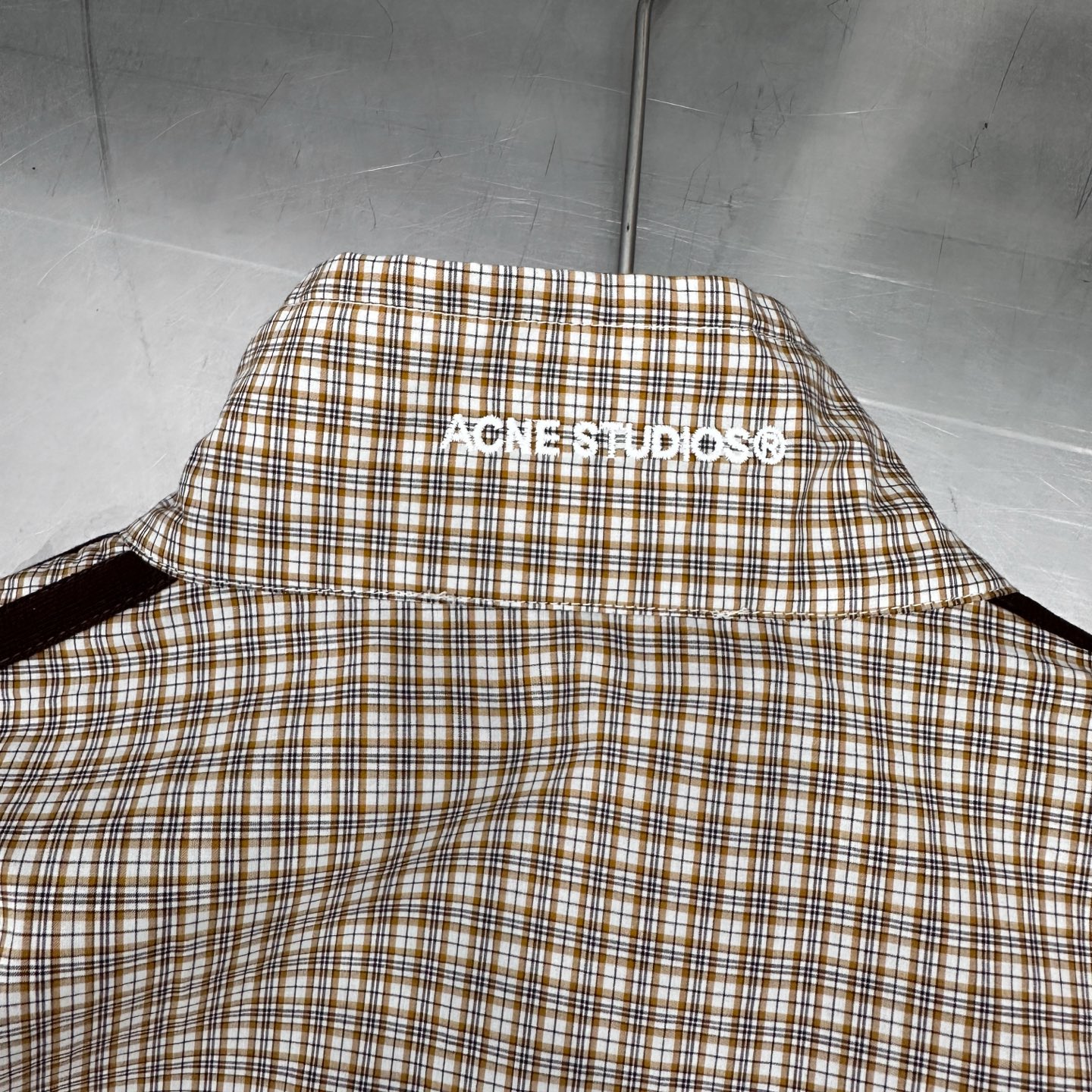  Acne ｜ 新款休闲上衣，经典刺绣标，手工车杠工艺，进口格子全棉面料，男女同款，尺码sml