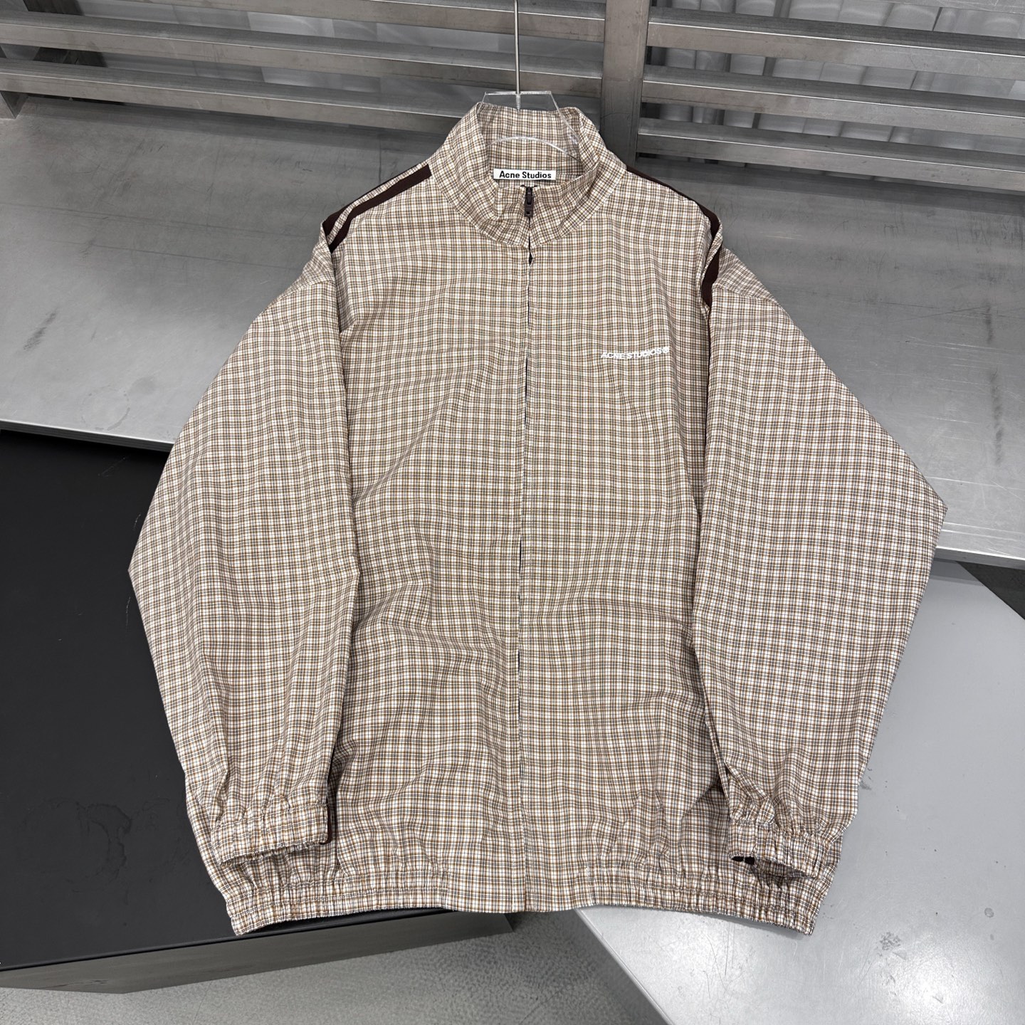  Acne ｜ 新款休闲上衣，经典刺绣标，手工车杠工艺，进口格子全棉面料，男女同款，尺码sml