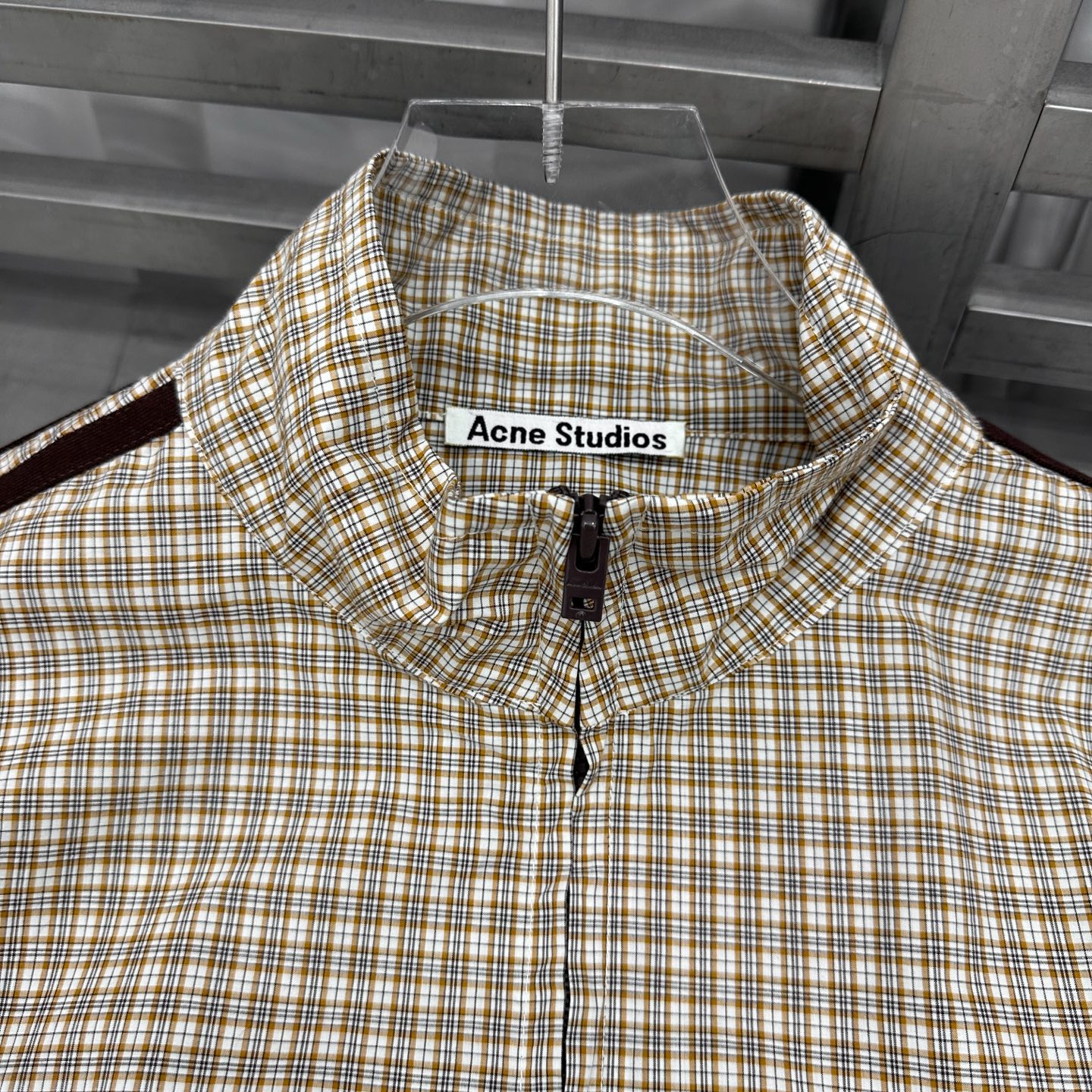  Acne ｜ 新款休闲上衣，经典刺绣标，手工车杠工艺，进口格子全棉面料，男女同款，尺码sml